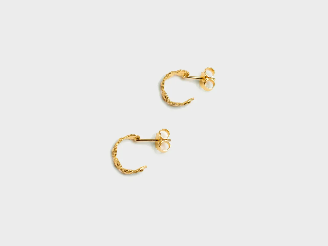 Flower Hoop Earrings  (251 / W / GOLD) sold by Bellrose