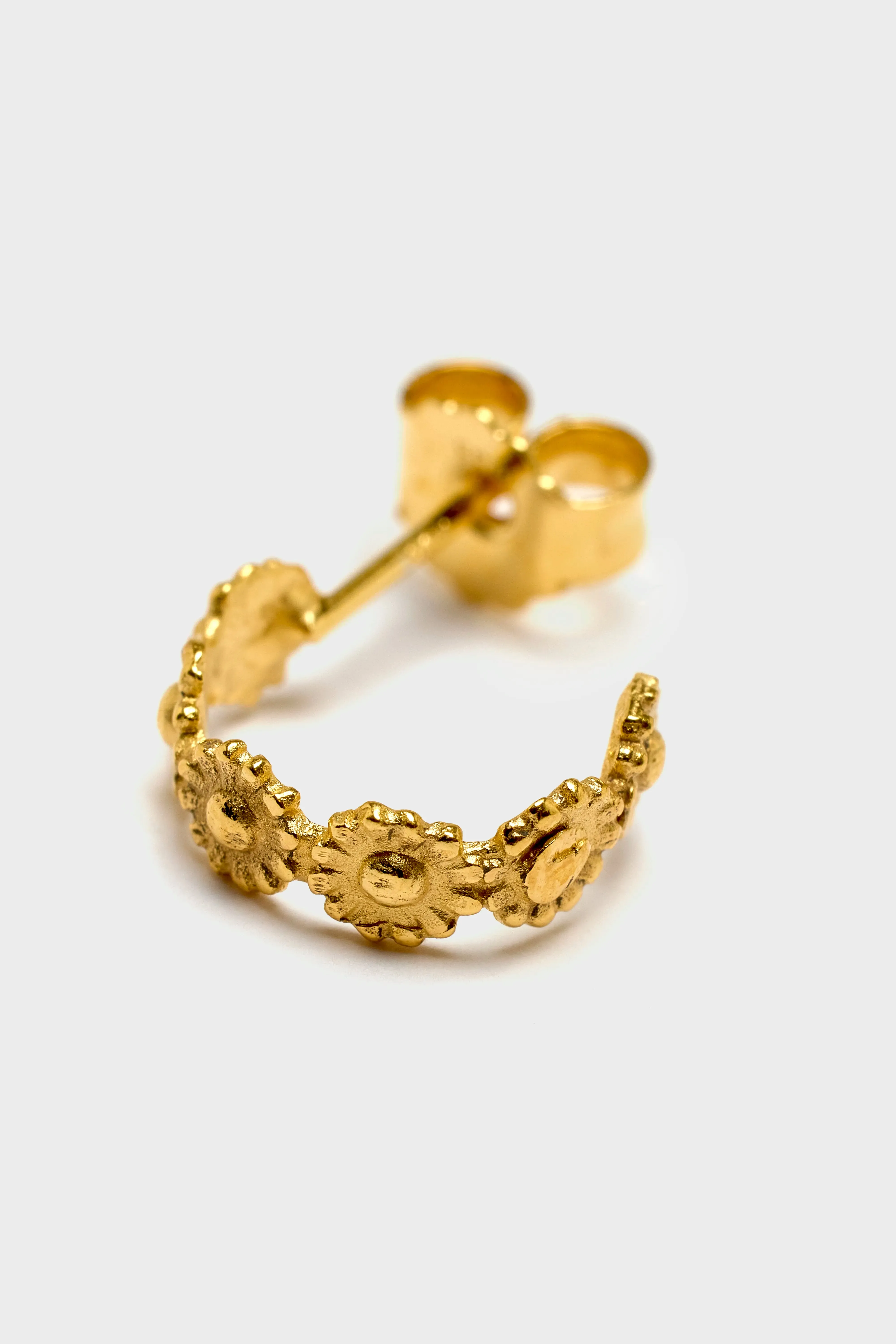 Flower Hoop Earrings (251 / W / GOLD) sold by Bellrose product image thumbnail 3
