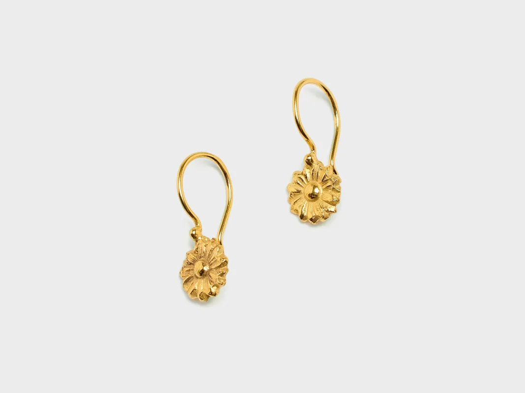 Flower Pendant Earrings  (251 / W / GOLD) sold by Bellrose