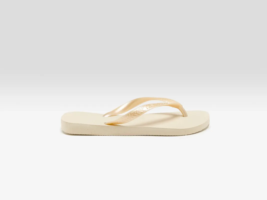 Top Senses Flip Flops for Women  (251 / W / ECRU) sold by Bellrose