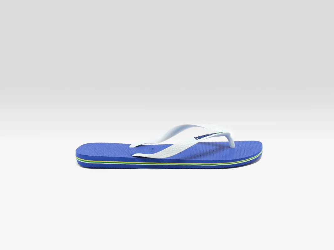 Brasil Logo Flip Flops for Men  (251 / M / BLUE) sold by Bellrose