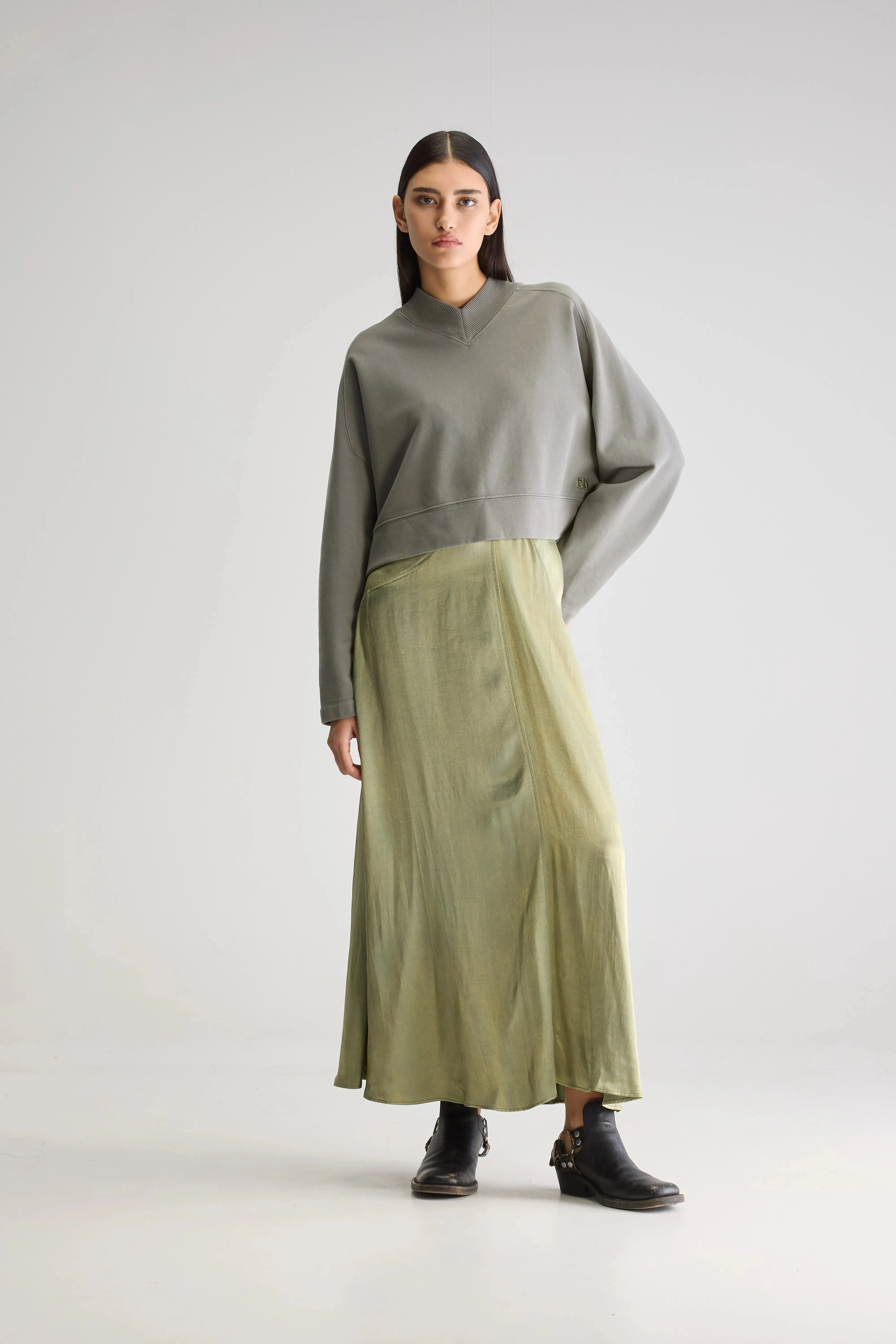 Sikiu cropped sweatshirt (251 / W / DUSTY OLIVE) sold by Bellrose product image thumbnail 3