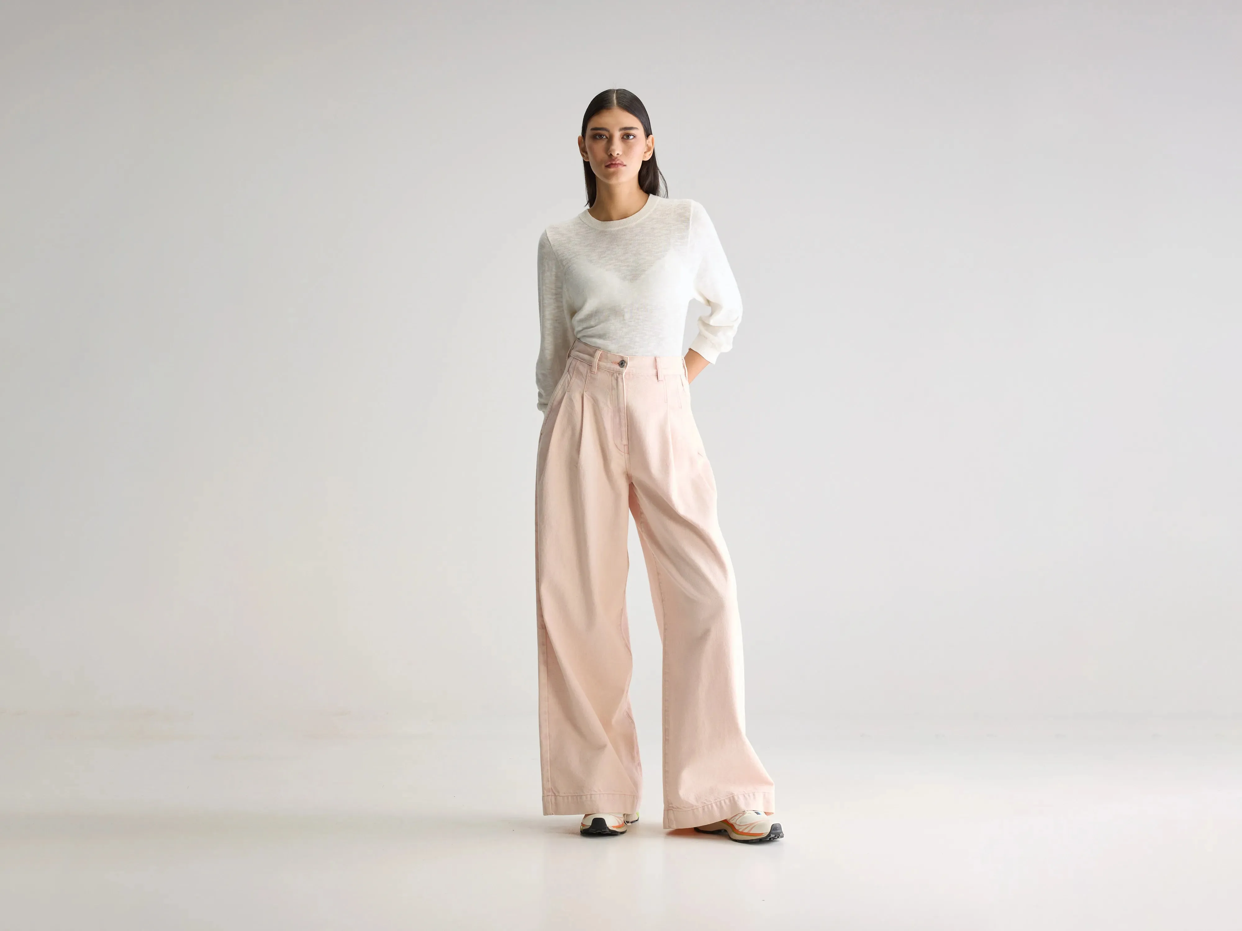 Denim N. 74 super-wide jeans (251 / W / LIGHT ROSE) sold by Bellrose