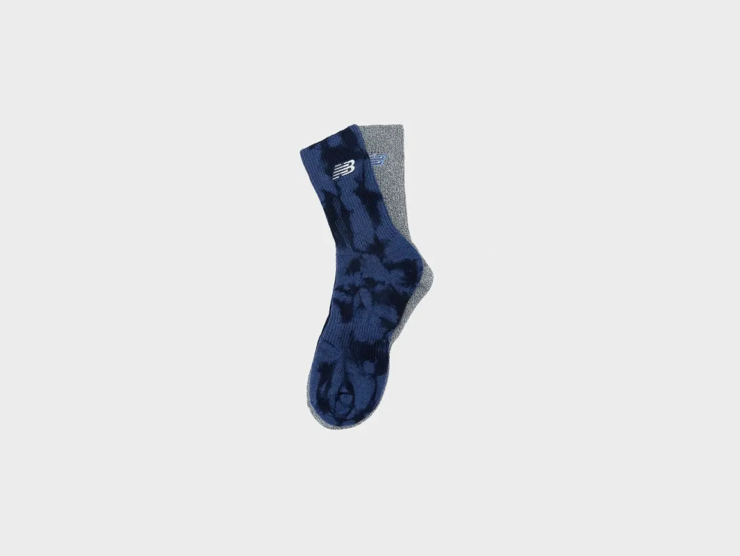 Ribbed Cuff Mid Calf Socks for Men  (251 / M / BLUE) made by New Balance