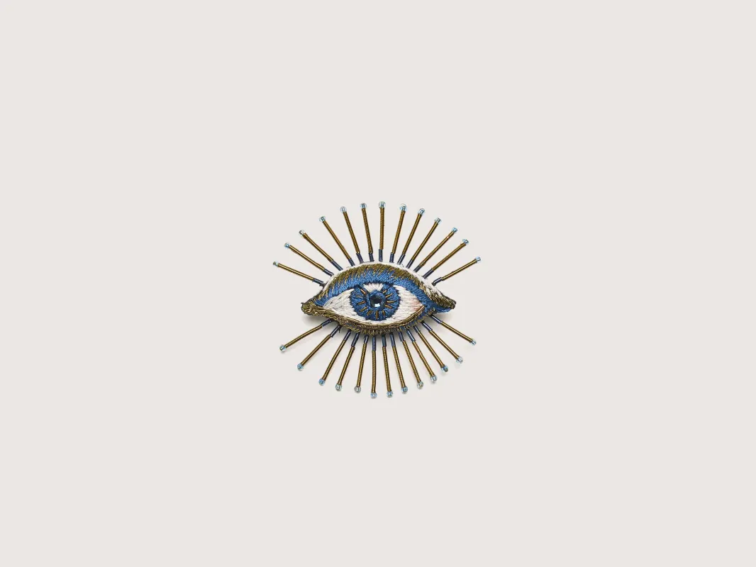 Sea Mystic Eye Brooch (242 / W / BLUE) made by Bellrose