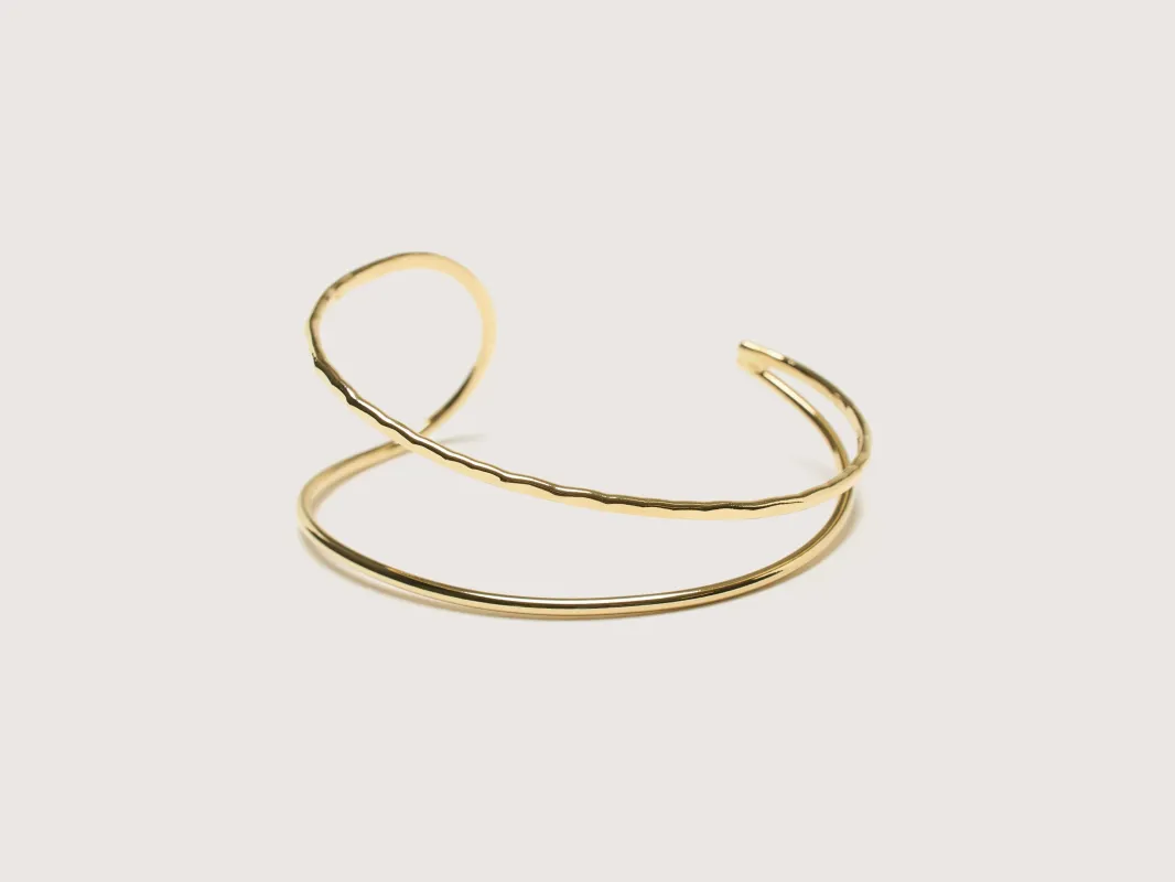 Eve Asymmetrical Bangle Bracelet (242 / W / GOLD) sold by Bellrose