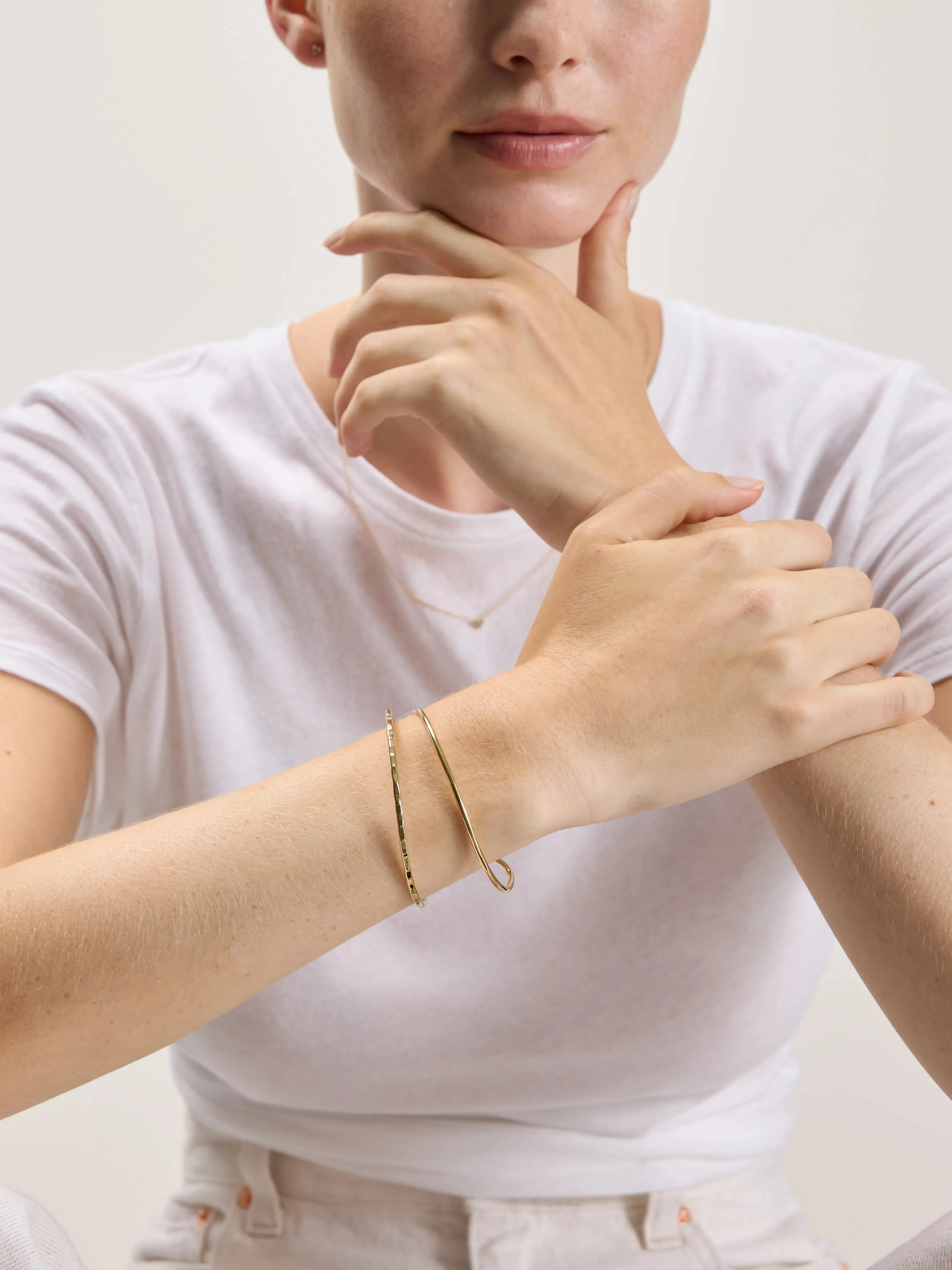 Eve Asymmetrical Bangle Bracelet (242 / W / GOLD) sold by Bellrose product image thumbnail 3