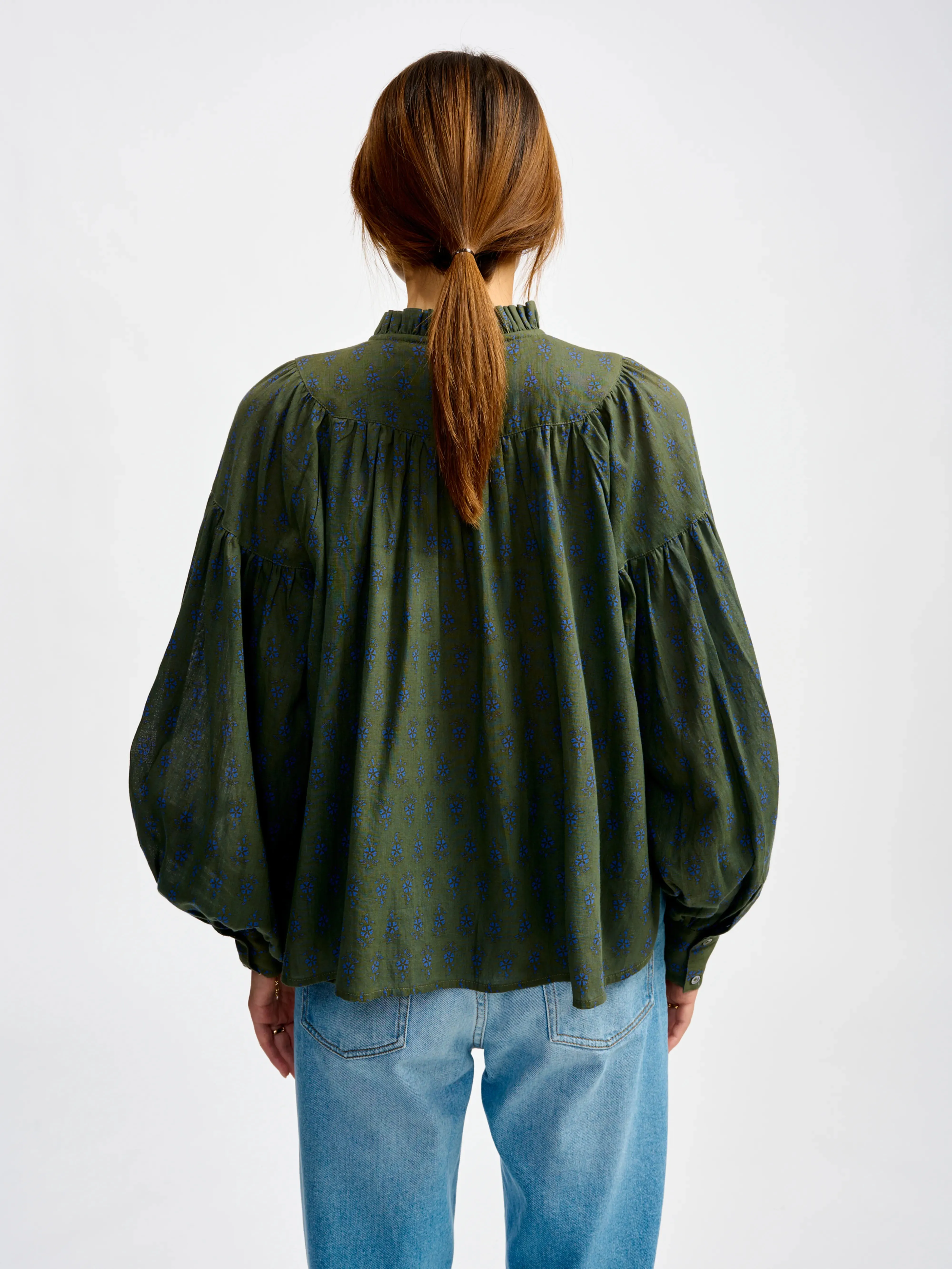 diana blouse (241 / W / OLIVE NIGHT) sold by Bellrose product image thumbnail 4