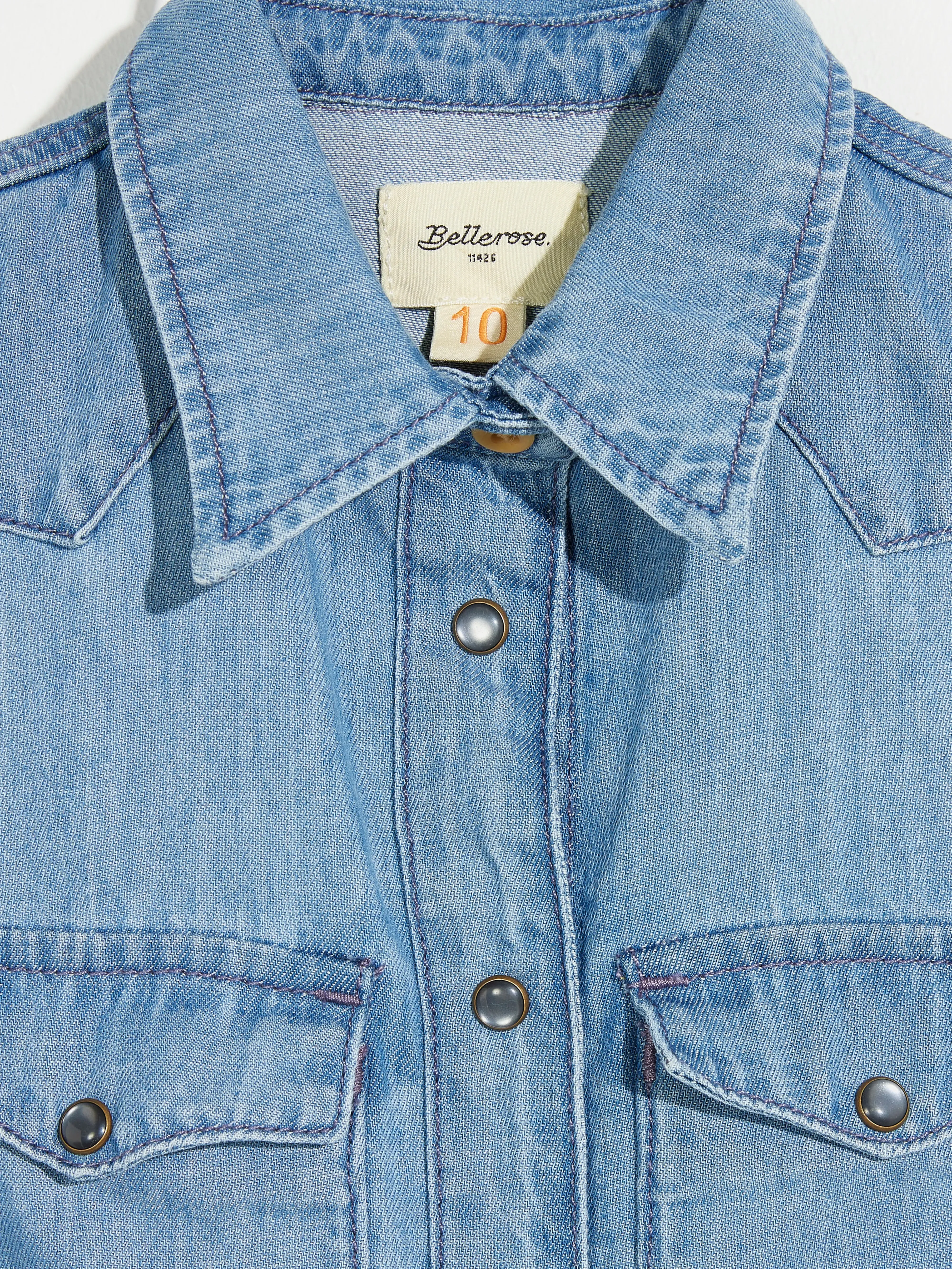 patent shirt (241 / G / MD BLUE BLEACH) sold by Bellrose product image thumbnail 4