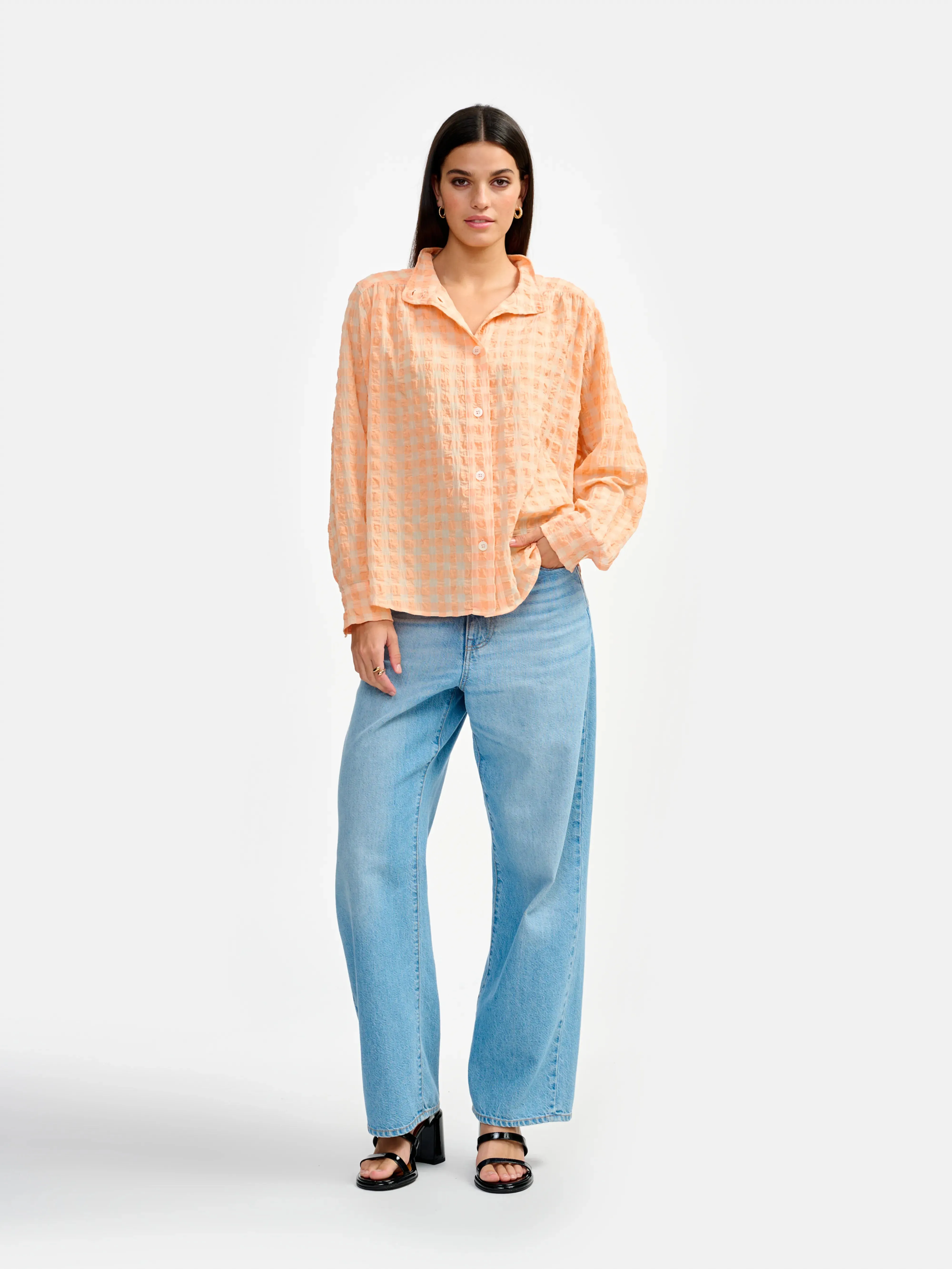 peachy blouse (241 / W / CHECK A) sold by Bellrose product image thumbnail 2