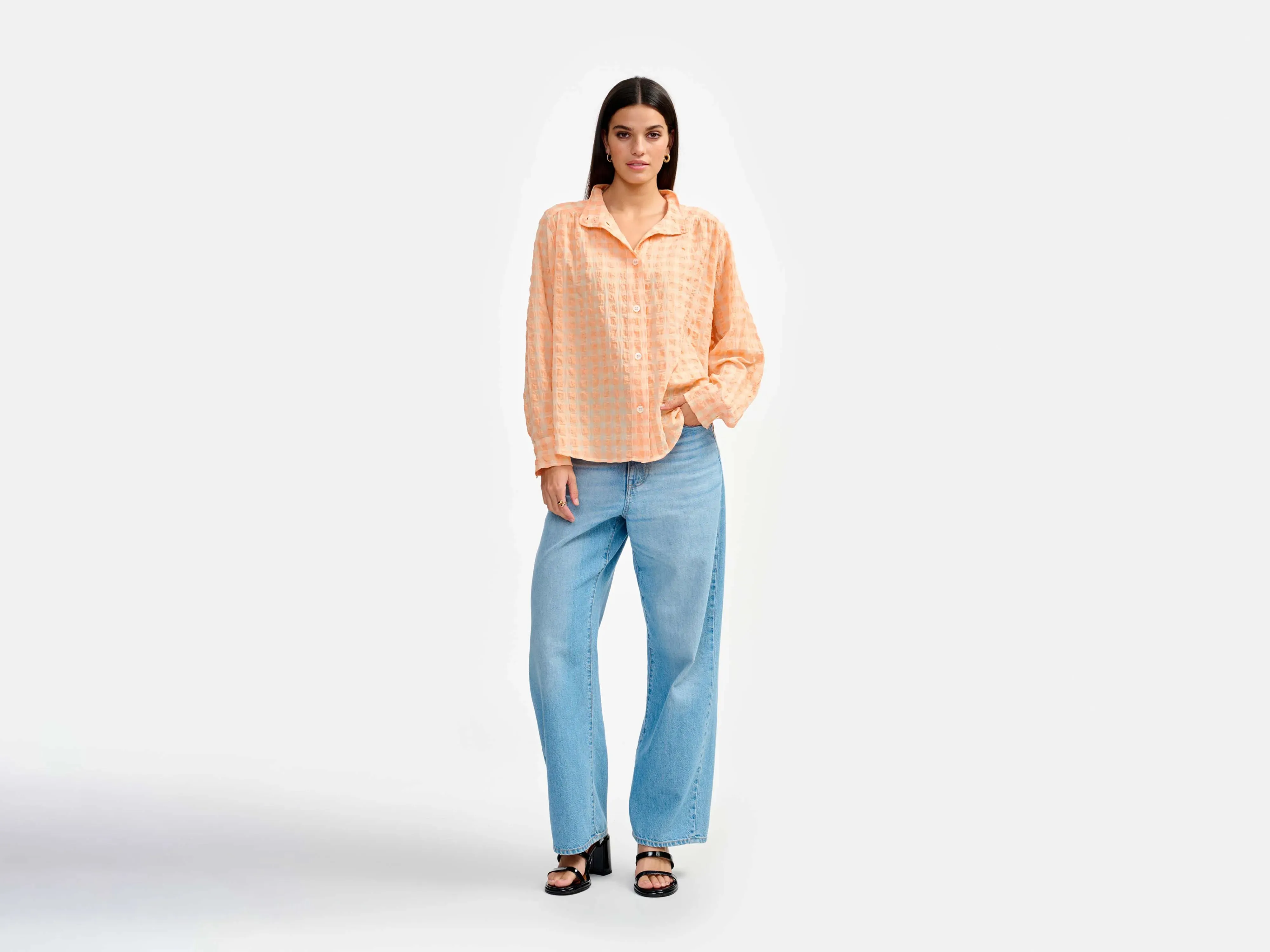 peachy blouse (241 / W / CHECK A) sold by Bellrose