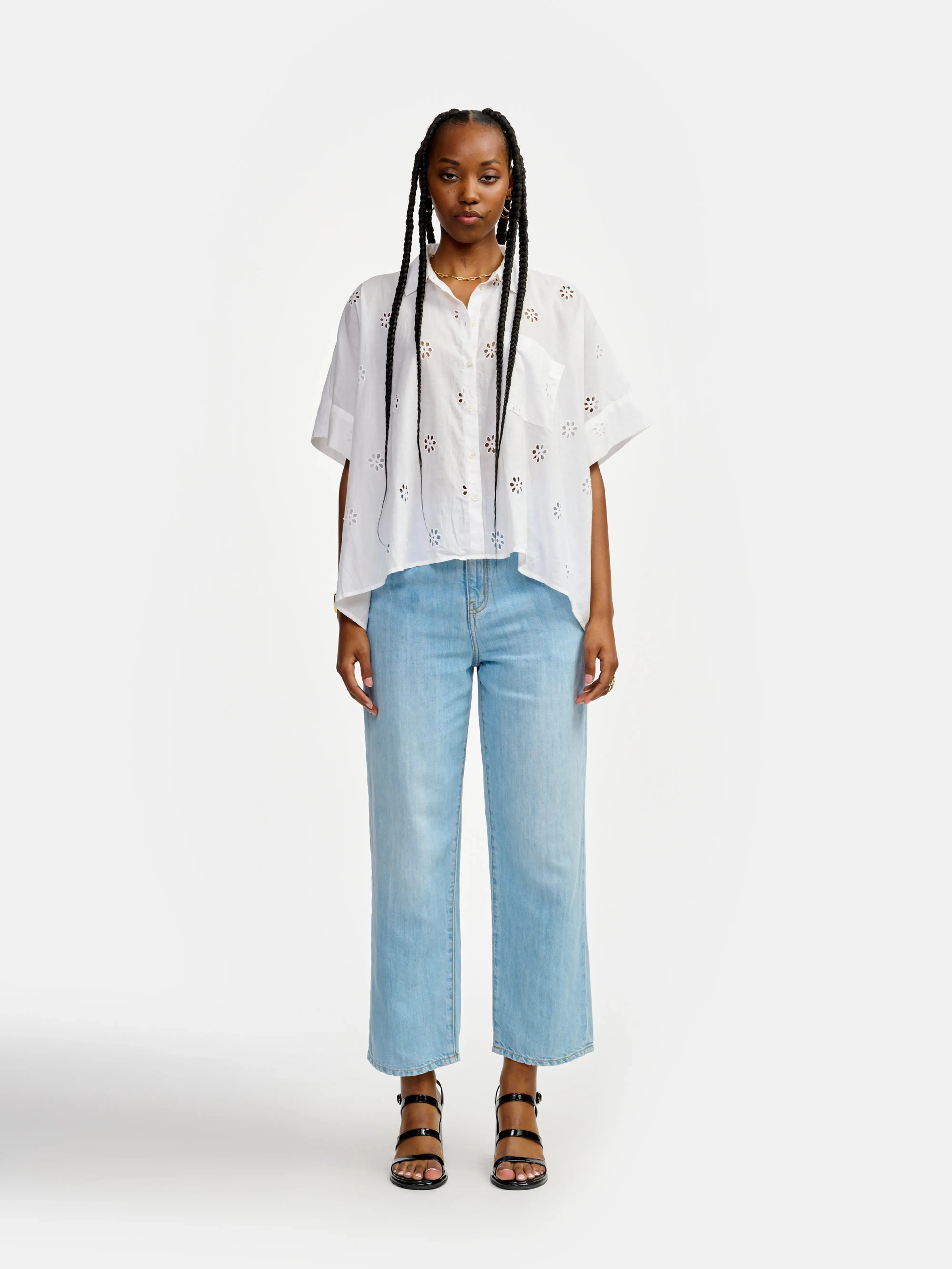 cosmic blouse (241 / W / WHITE) sold by Bellrose product image thumbnail 3