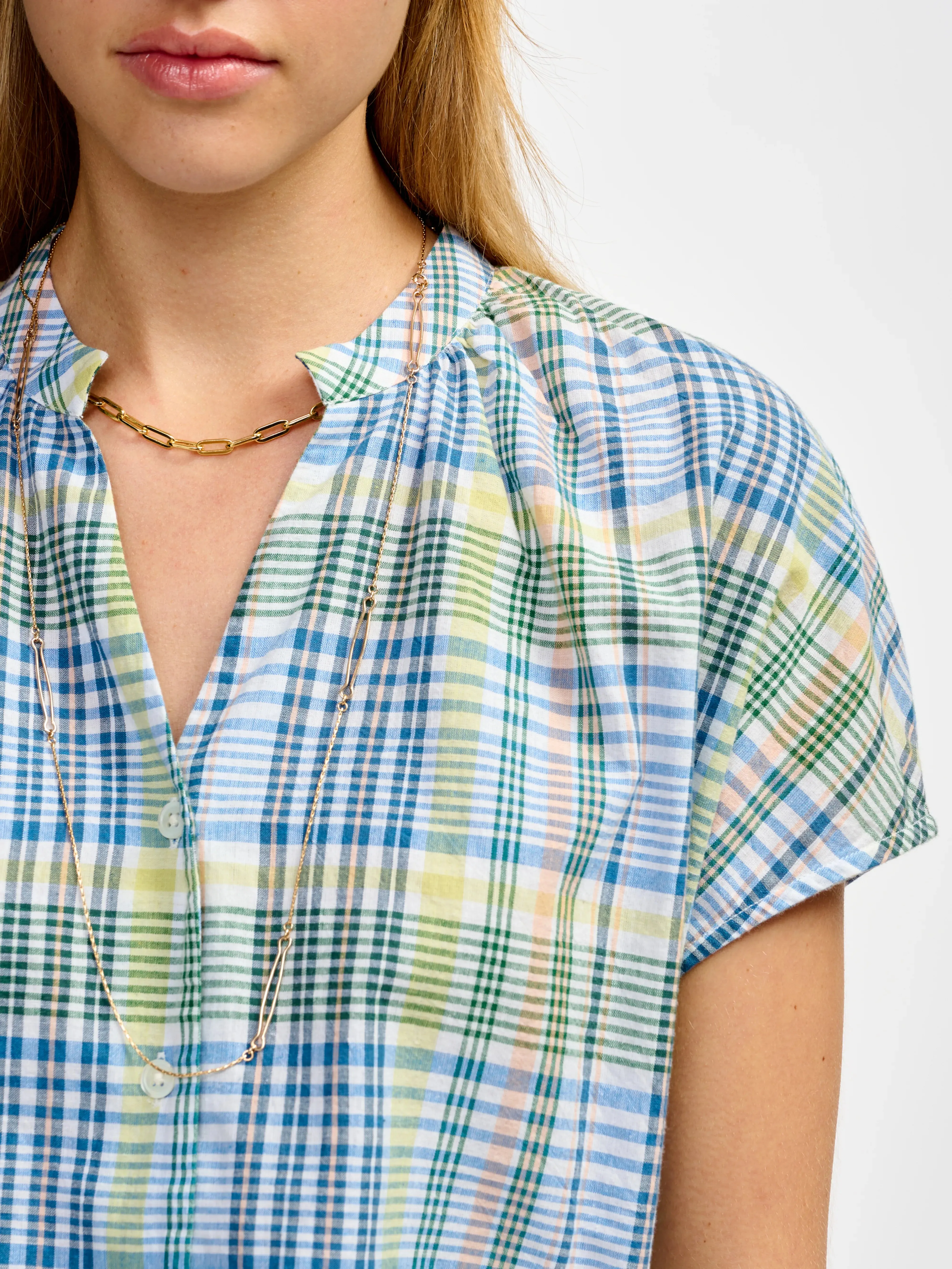 cleo blouse (241 / W / CHECK B) sold by Bellrose product image thumbnail 5