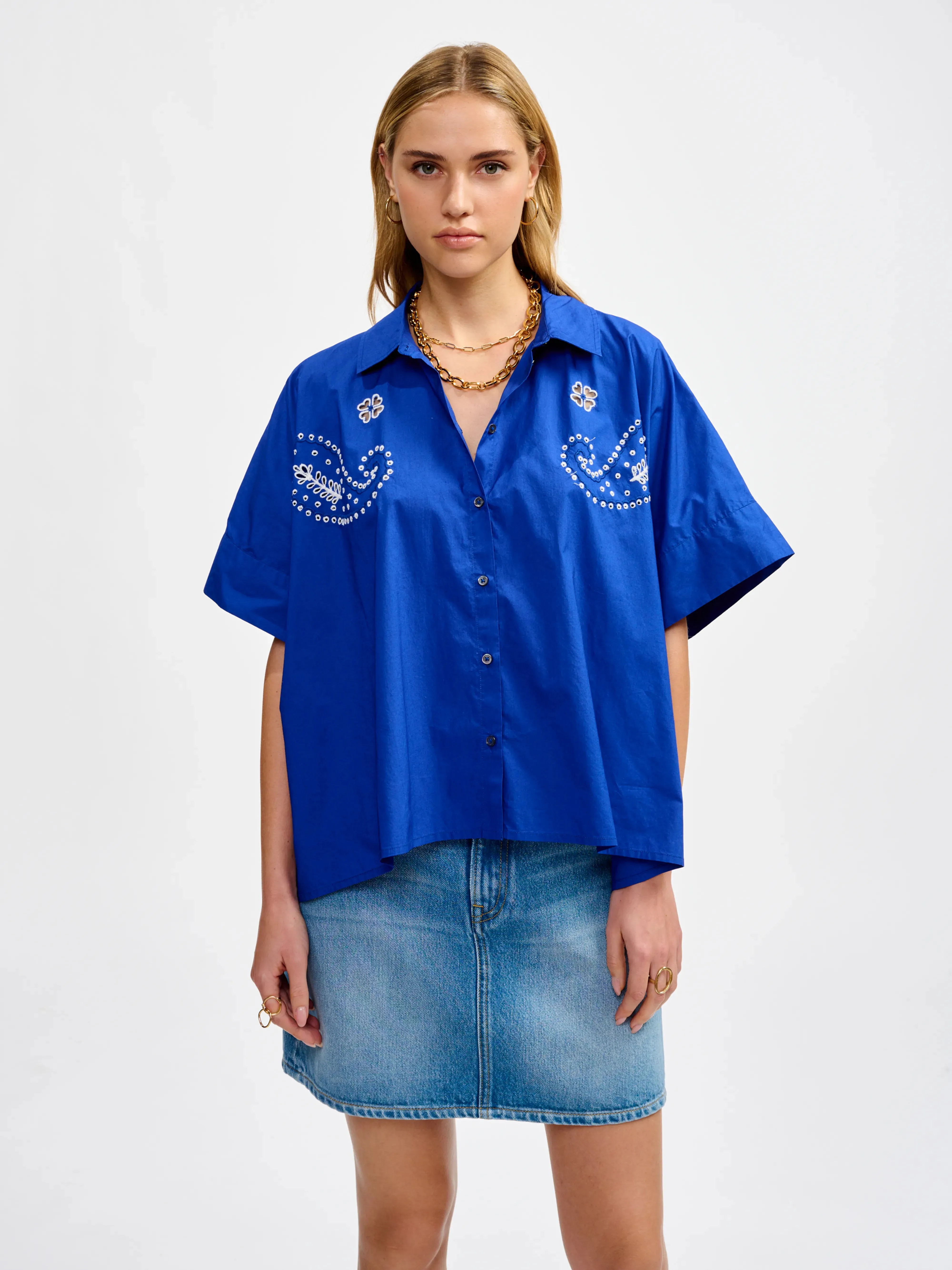 cosmic blouse (241 / W / LAZULI) sold by Bellrose product image thumbnail 2