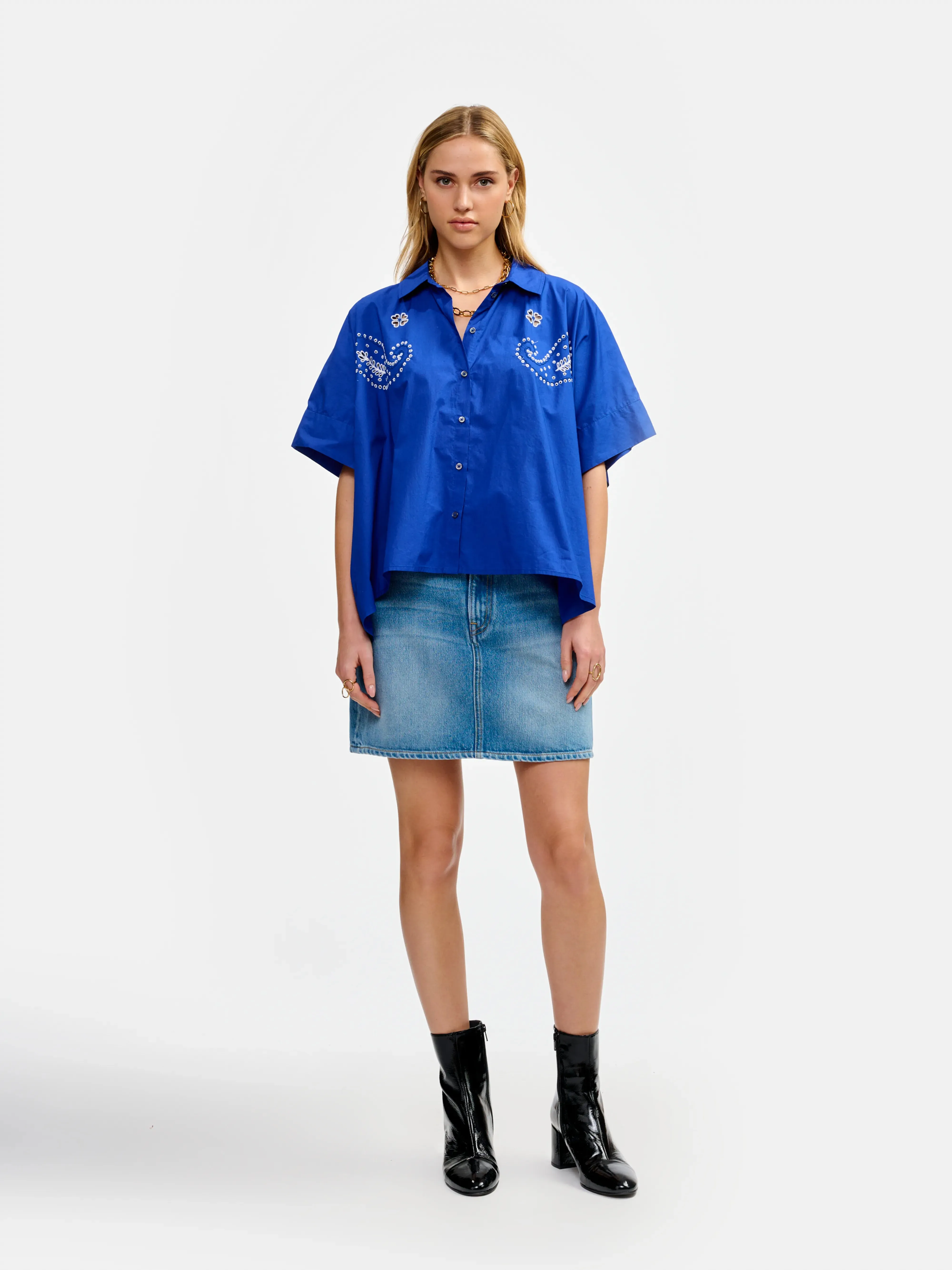 cosmic blouse (241 / W / LAZULI) sold by Bellrose product image thumbnail 3