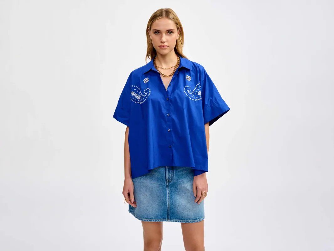 cosmic blouse (241 / W / LAZULI) sold by Bellrose