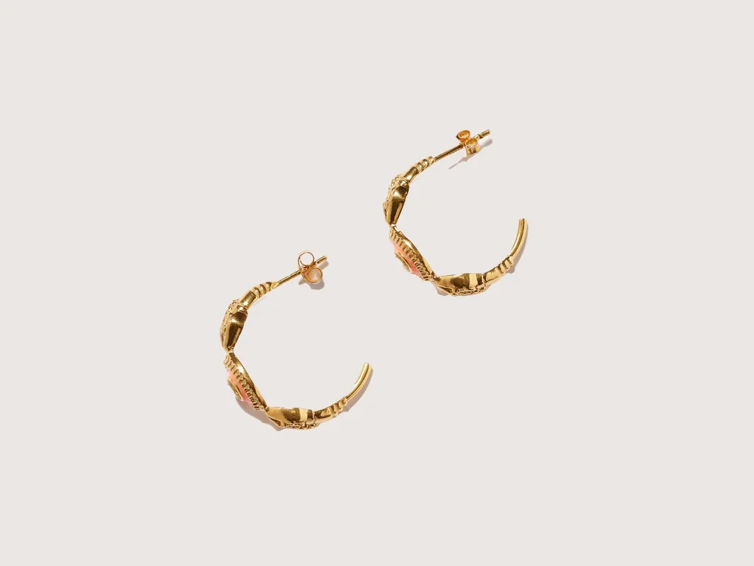 serpent eye hoop earrings (241 / W / GOLD) sold by Bellrose
