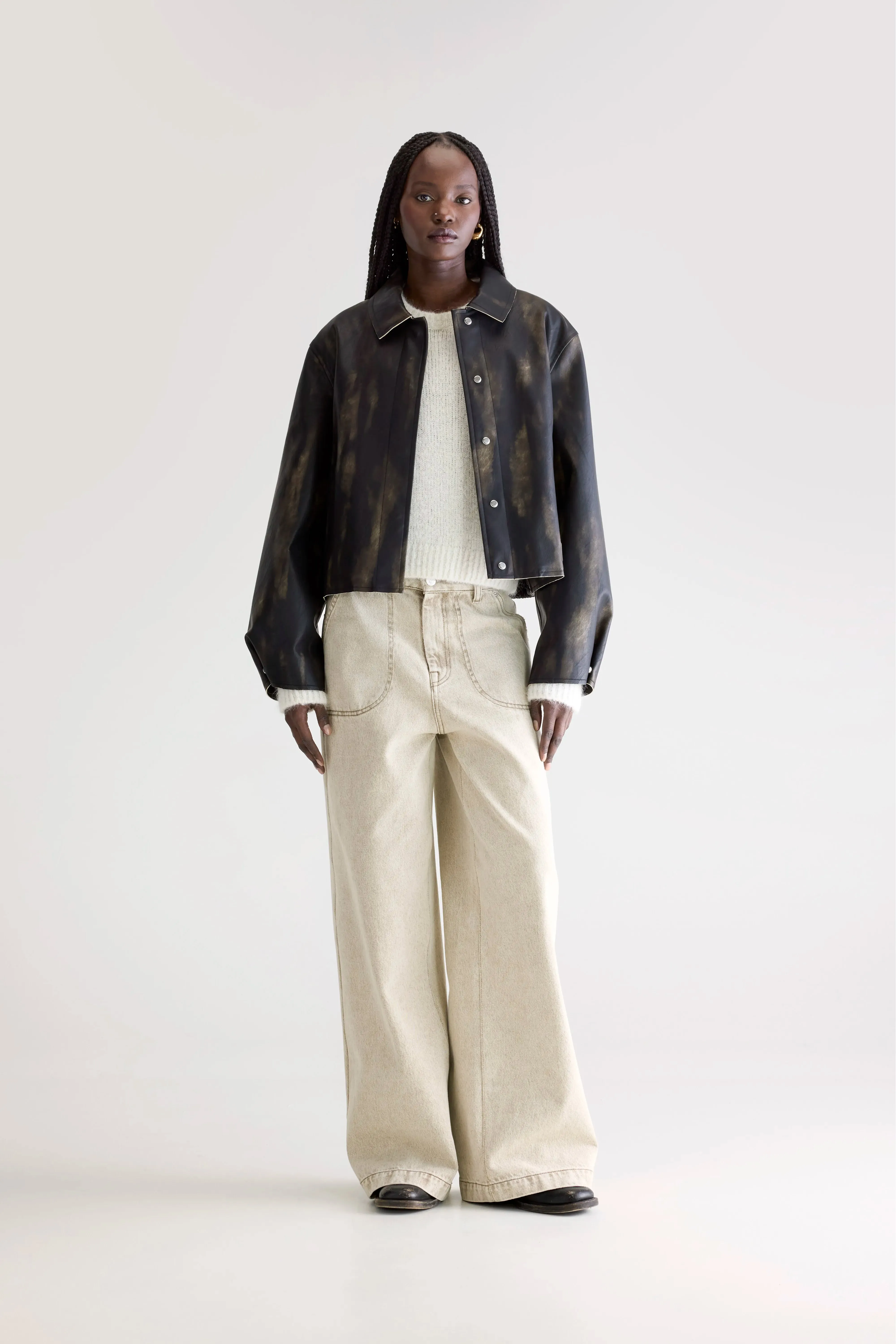 Harred faux-leather jacket (252 / W / BLACK SAND) sold by Bellrose product image thumbnail 3