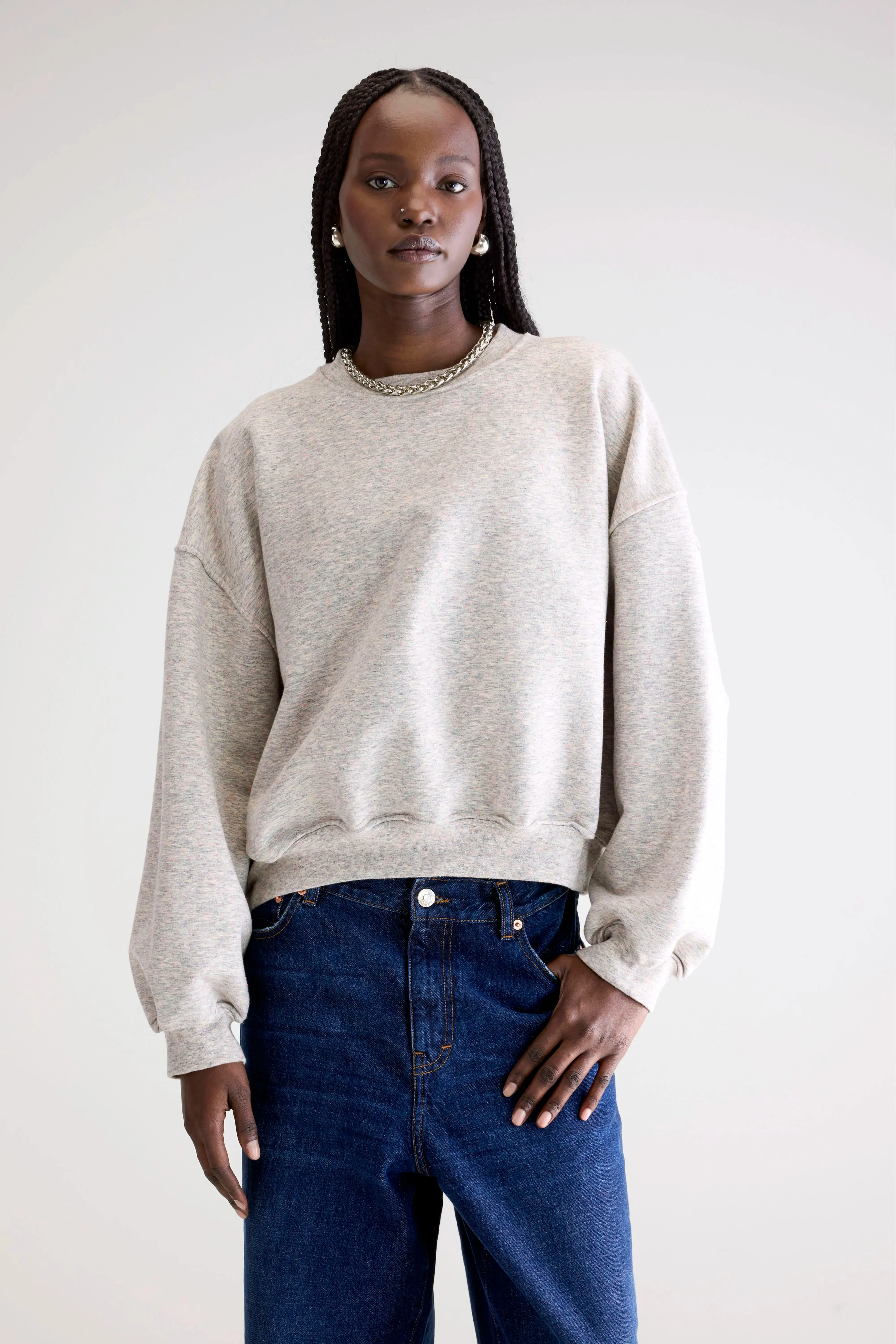 Fancy cropped crewneck sweatshirt (252 / W / COMBO A) sold by Bellrose product image thumbnail 2