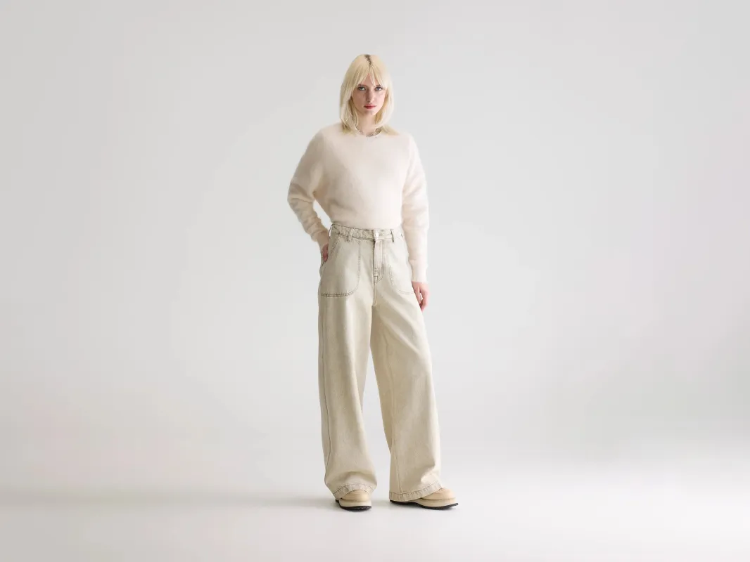 Denim N. 62 wide jeans (252 / W / BEIGE SNOW) sold by Bellrose