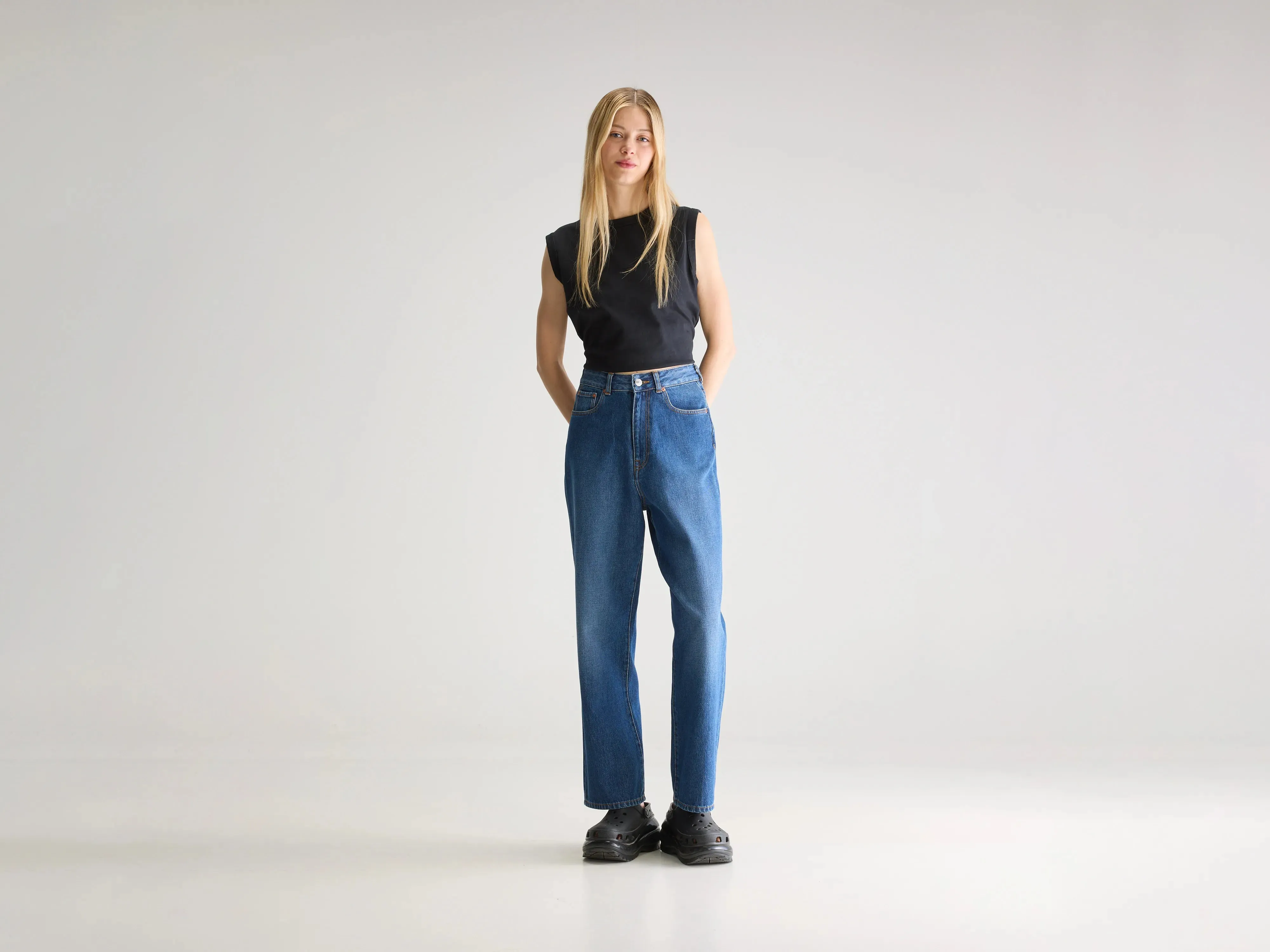 Denim N. 61 wide jeans (252 / W / STONE WASH) sold by Bellrose