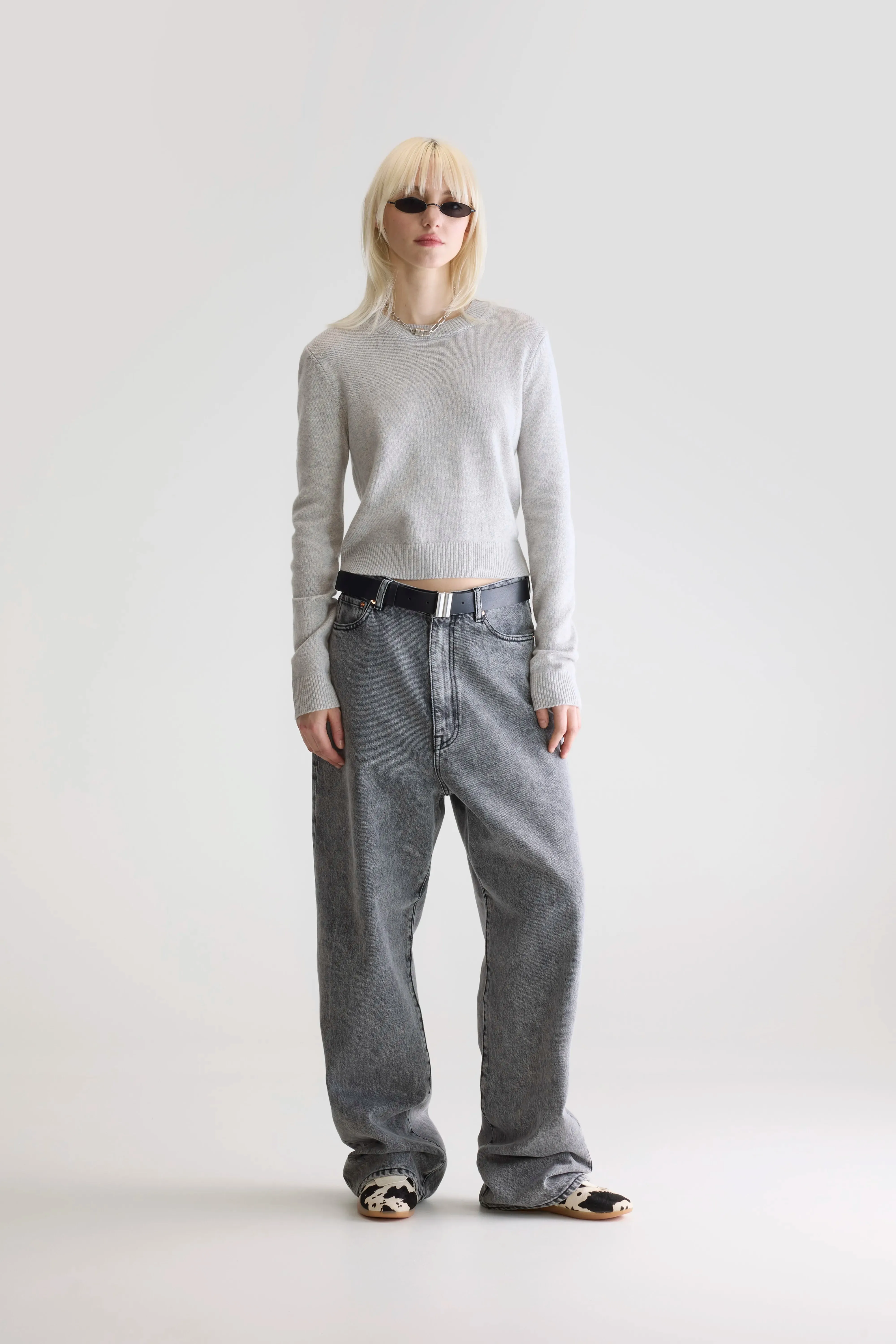 Spag slim cashmere sweater (252 / W / LIGHT GREY) sold by Bellrose product image thumbnail 3