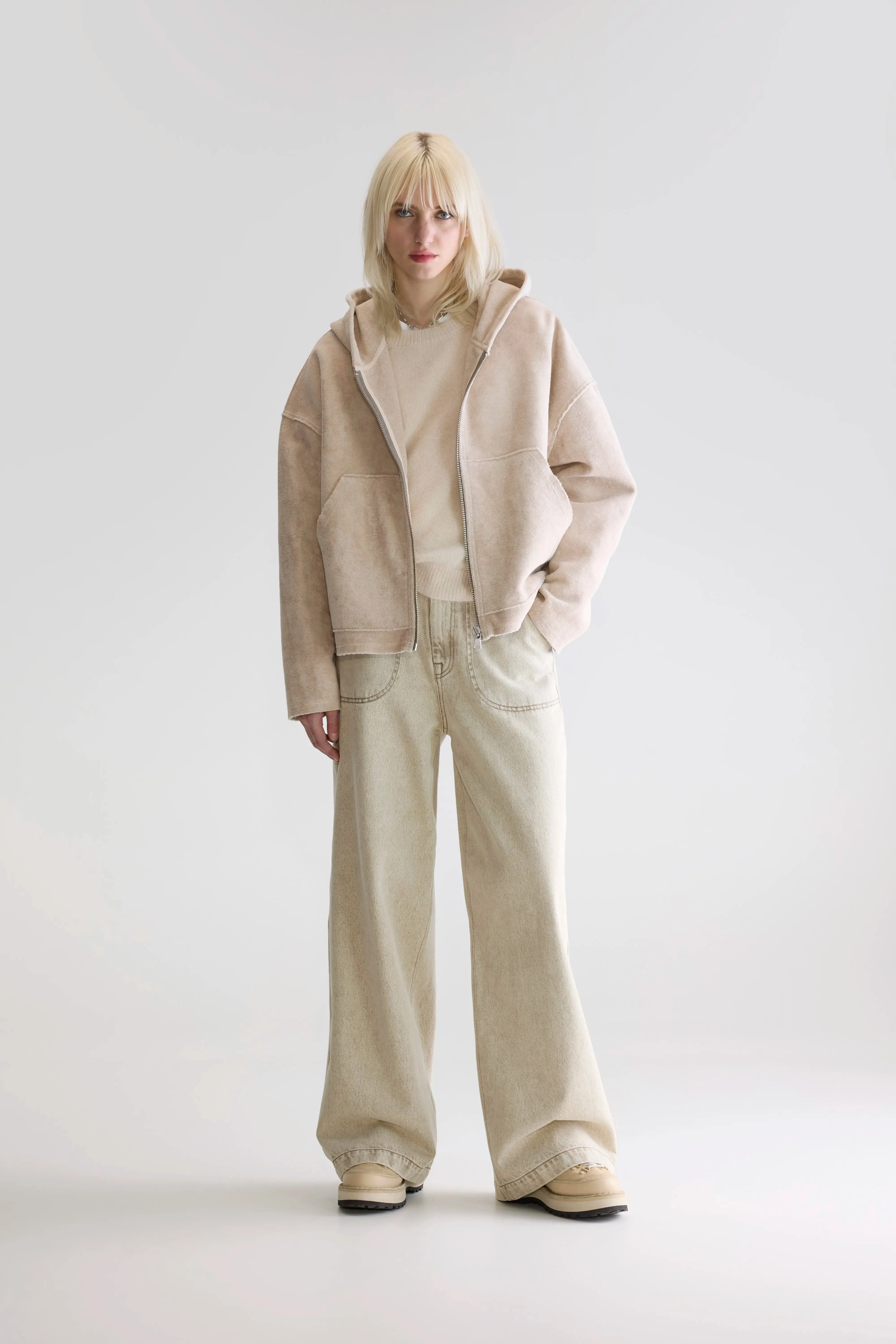 Fannel terry hoodie (252 / W / STONE) sold by Bellrose product image thumbnail 3