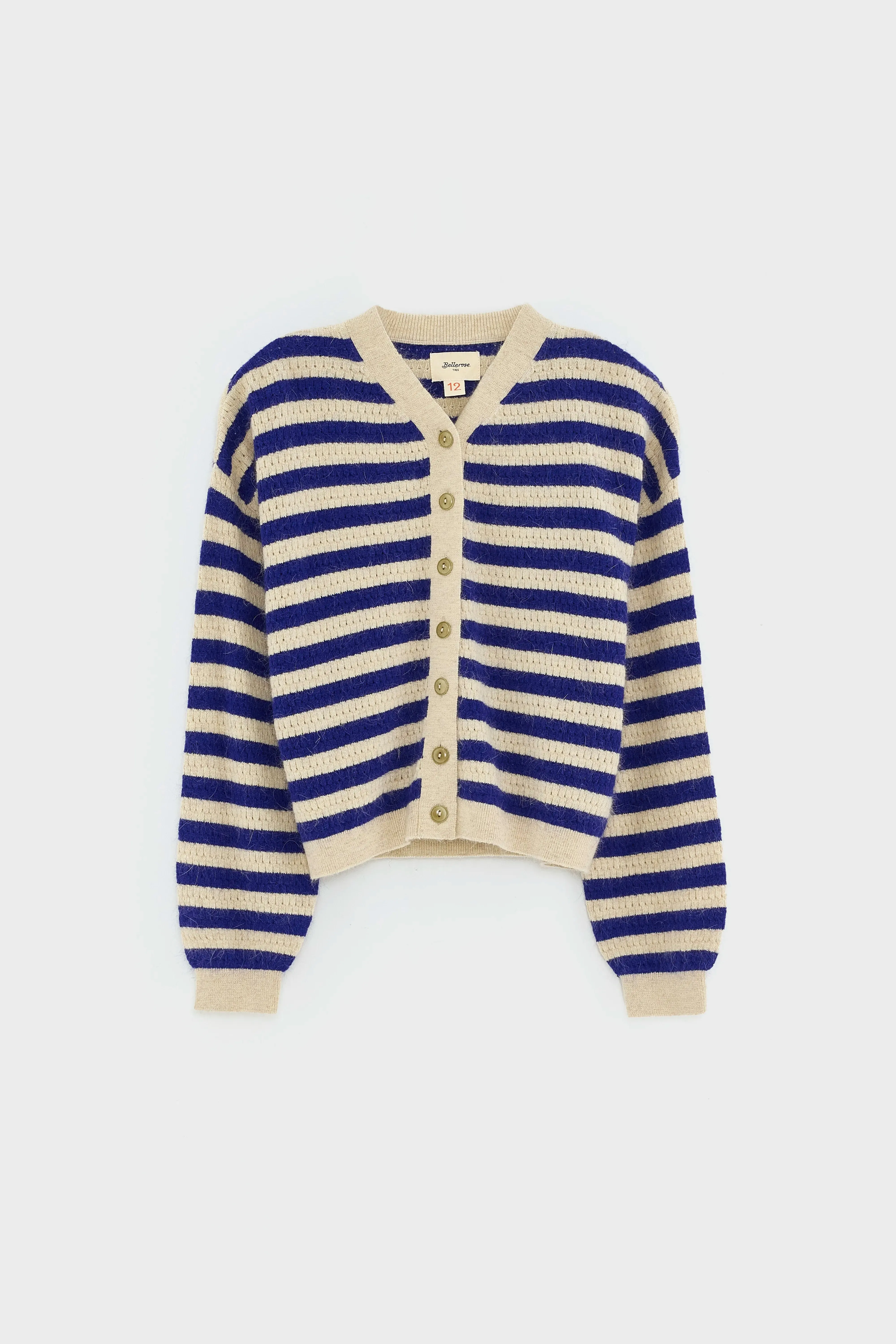 Diopla v-neck cardigan (252 / G / STRIPE A) sold by Bellrose product image thumbnail 2