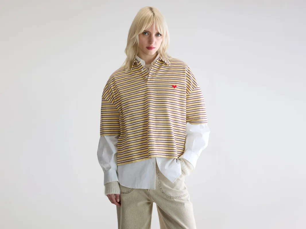 Foolo short-sleeve polo (252 / W / STRIPE A) sold by Bellrose