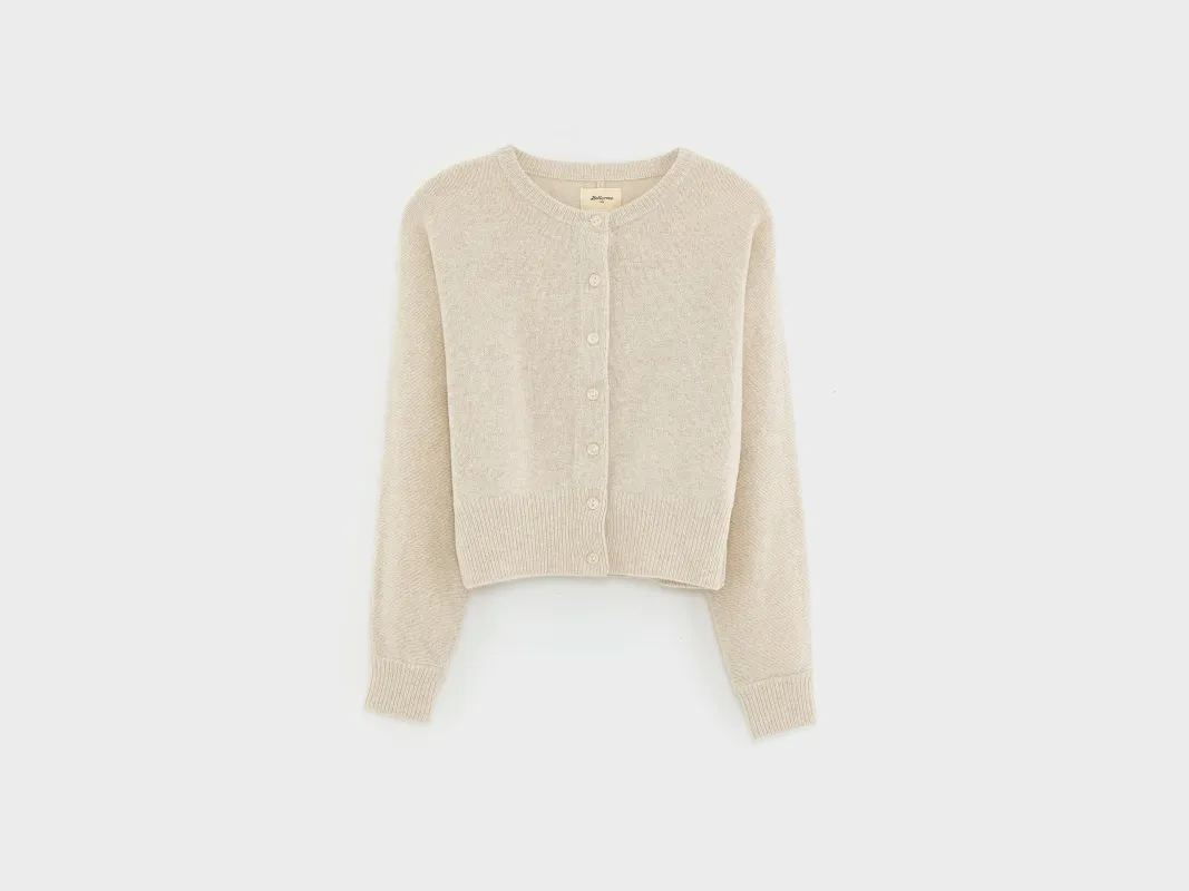 Gimer relaxed cardigan (252 / G / SUGARCANE) made by Bellerose