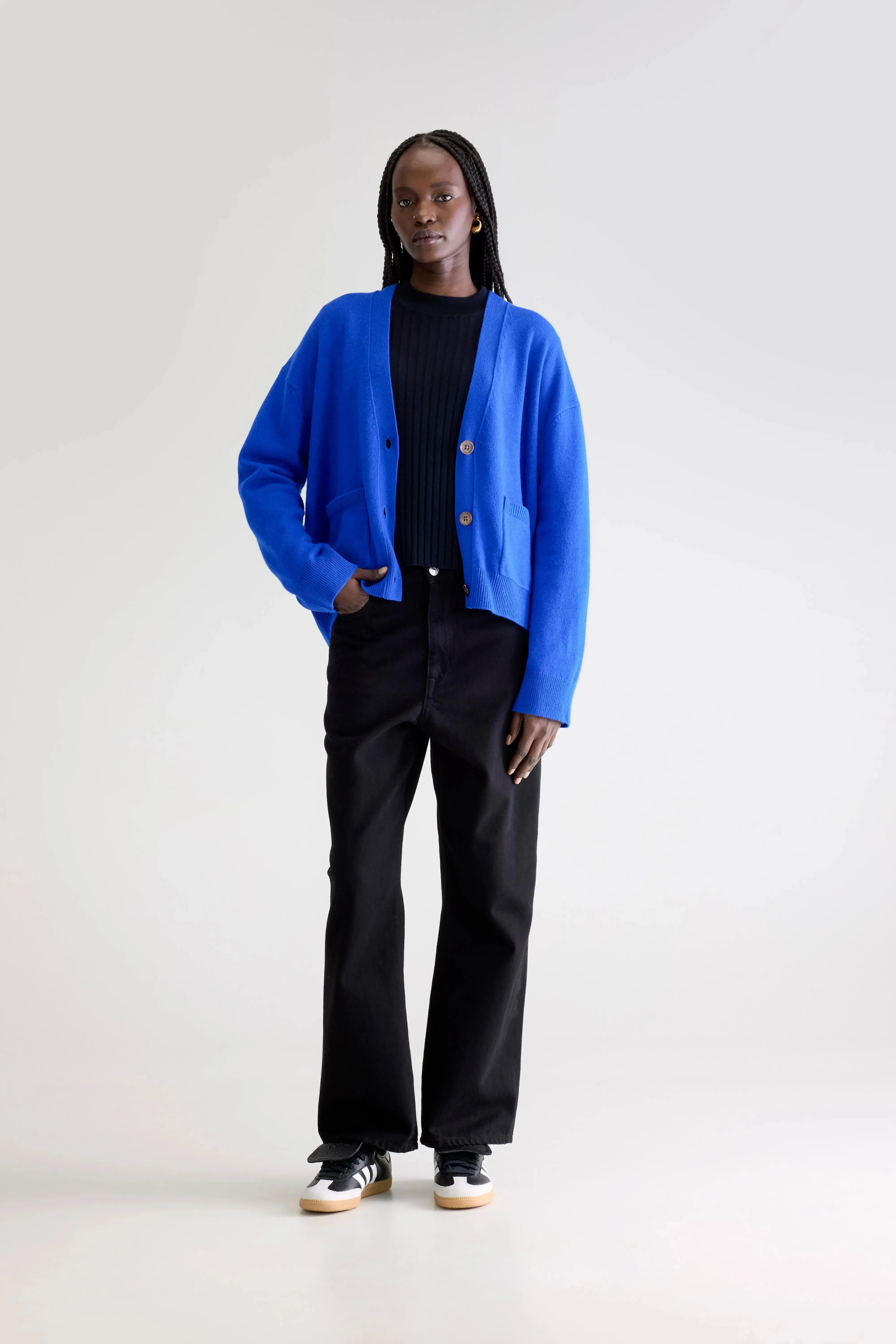 Gakkin boxy cardigan (252 / W / LAZULI) sold by Bellrose product image thumbnail 3