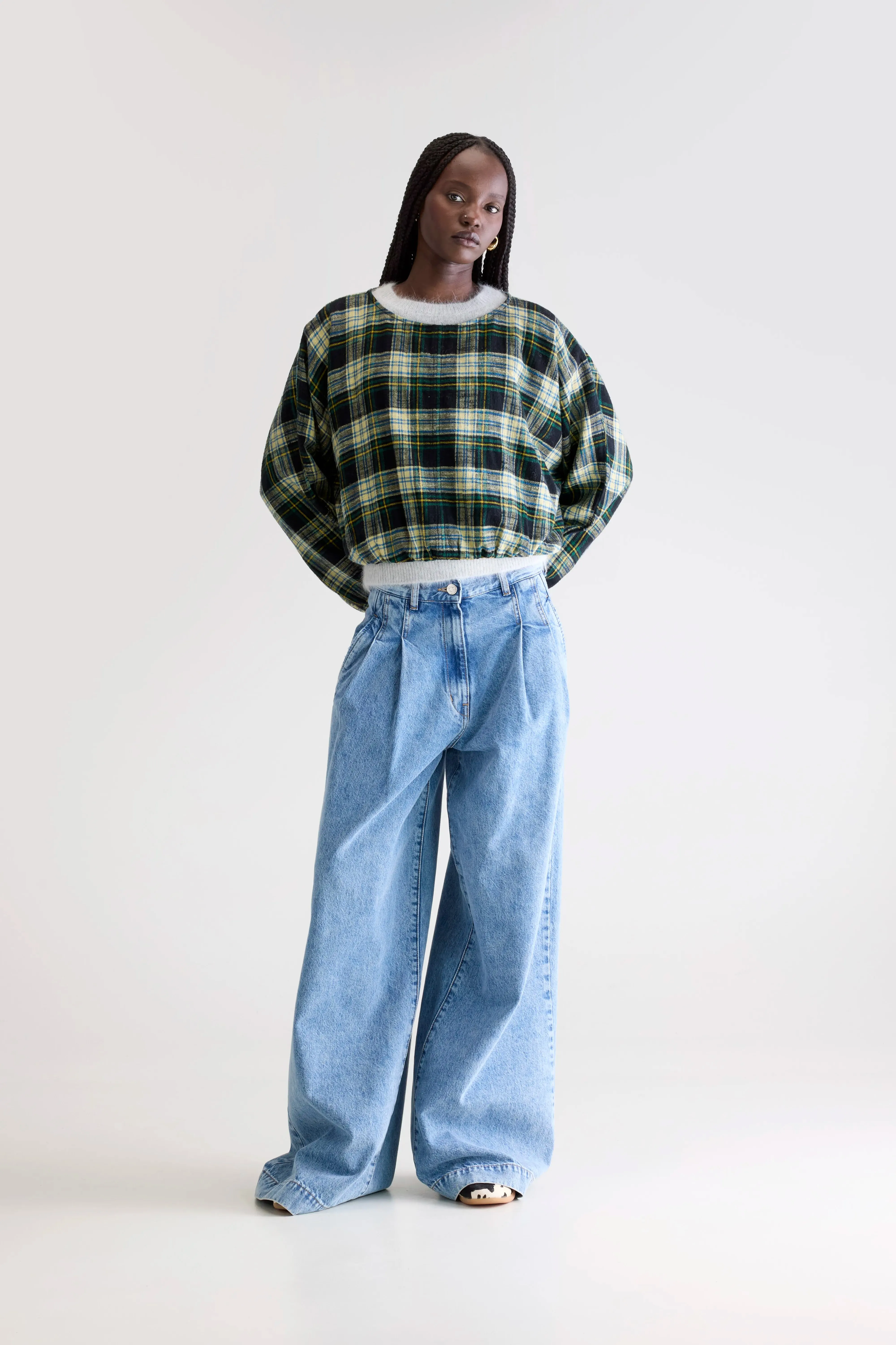 Walma plaid blouse (252 / W / CHECK A) sold by Bellrose product image thumbnail 3