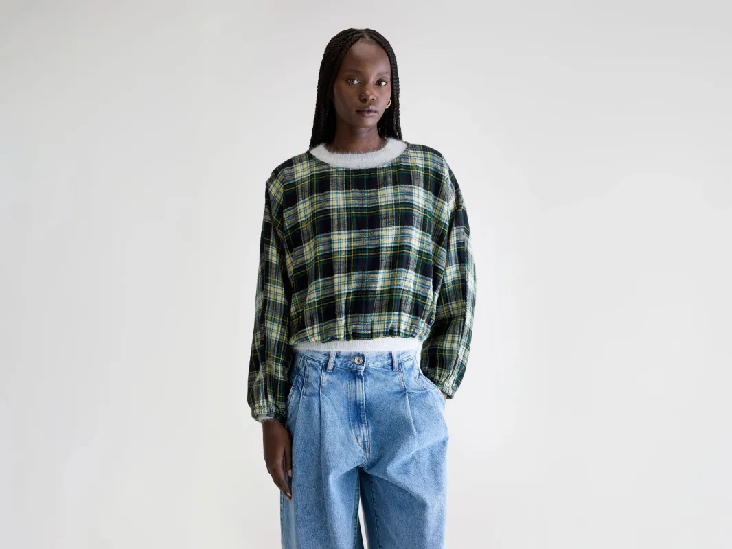 Walma plaid blouse (252 / W / CHECK A) sold by Bellrose