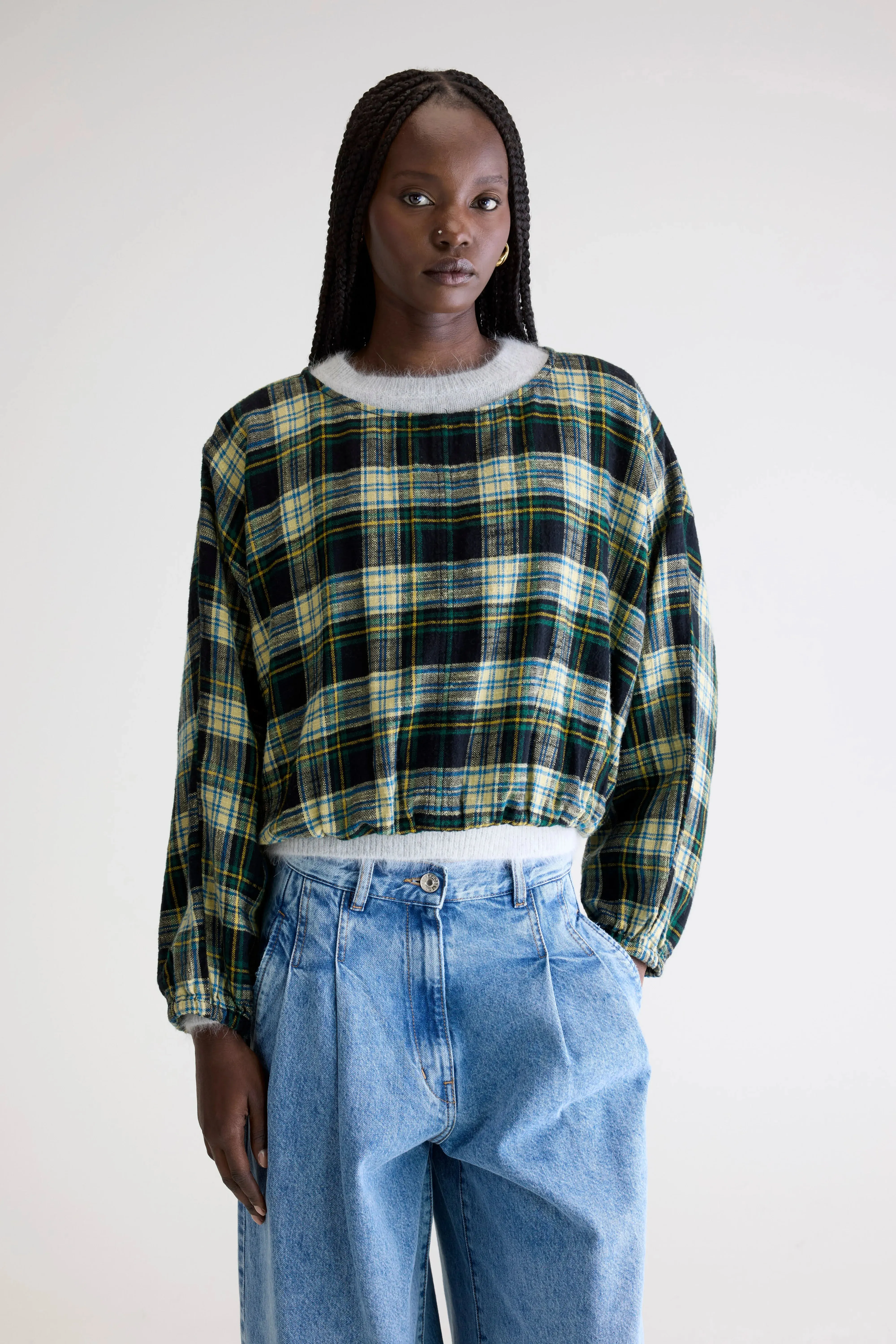 Walma plaid blouse (252 / W / CHECK A) sold by Bellrose product image thumbnail 2