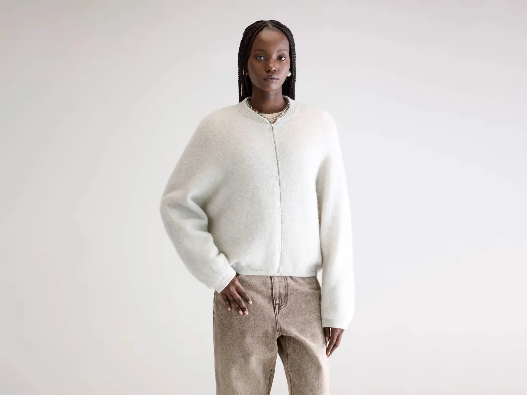 Asedi zip-up cardigan (252 / W / OYSTER) sold by Bellrose