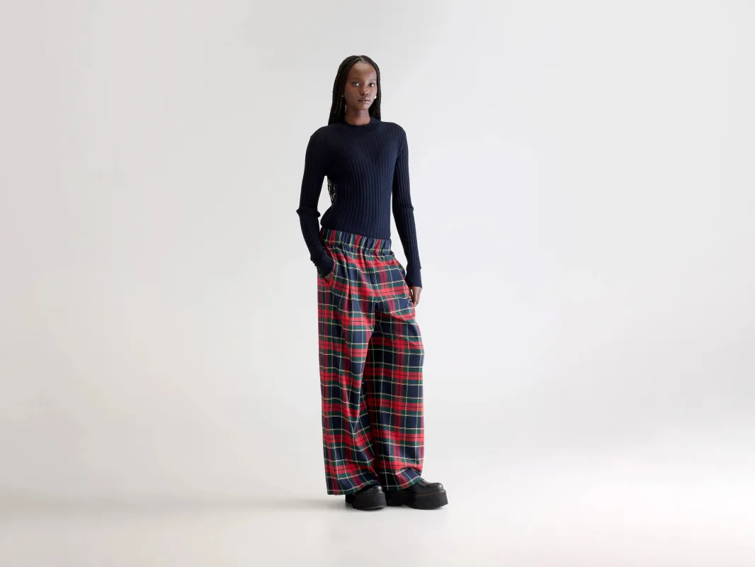 Vespa wide trousers (252 / W / CHECK B) sold by Bellrose