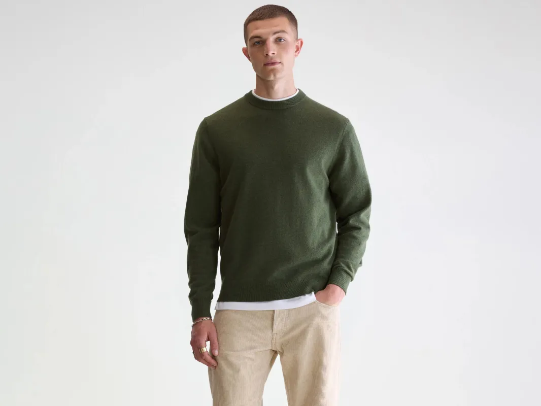 Sonoo classic crewneck sweater (252 / M / OLIVE) sold by Bellrose