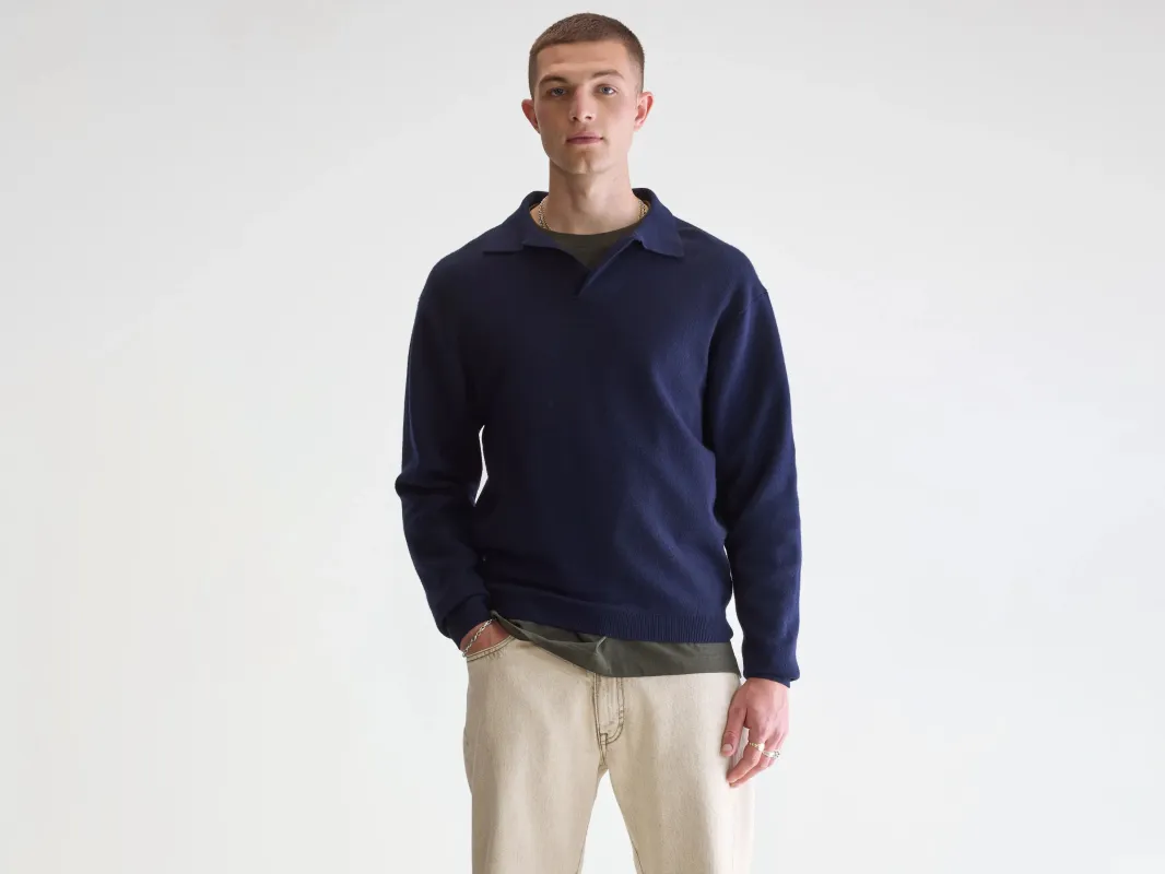 Diloux polo sweater (252 / M / NAVY) sold by Bellrose