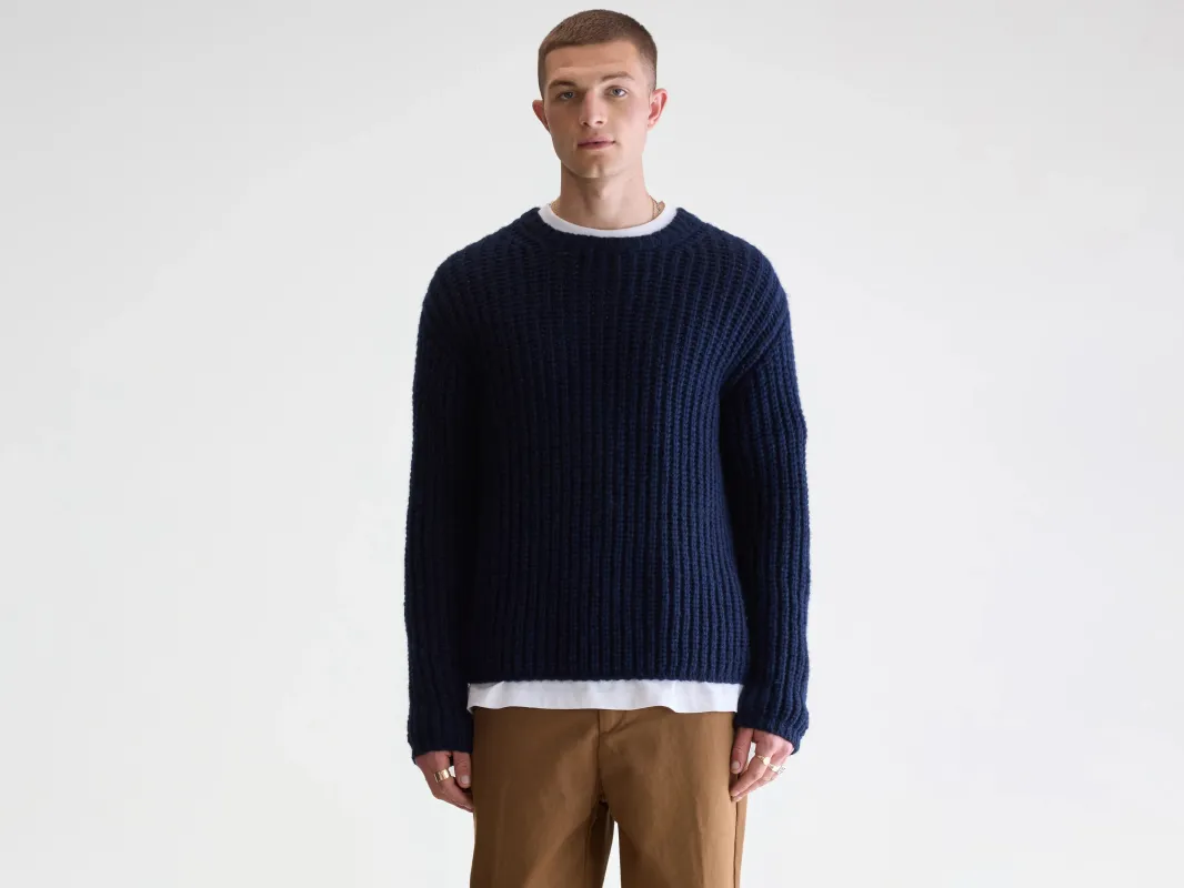 Nelio classic crewneck sweater (252 / M / REGAL BLUE) sold by Bellrose