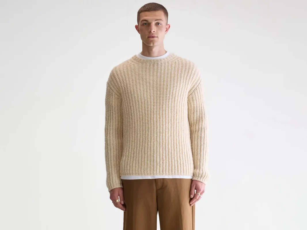 Nelio classic crewneck sweater (252 / M / ECRU) sold by Bellrose