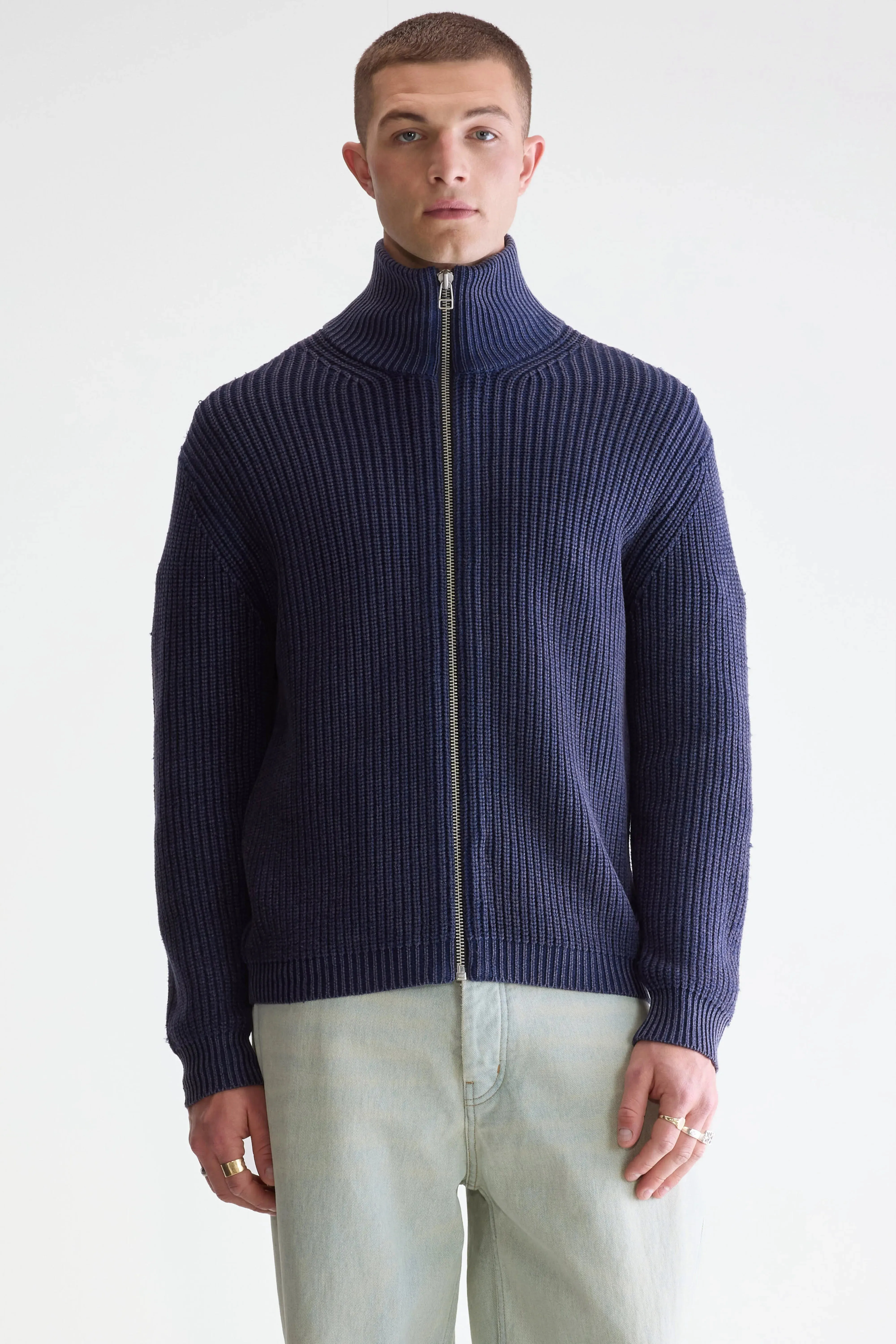 Guip zipped cardigan (252 / M / NAVY) sold by Bellrose product image thumbnail 2