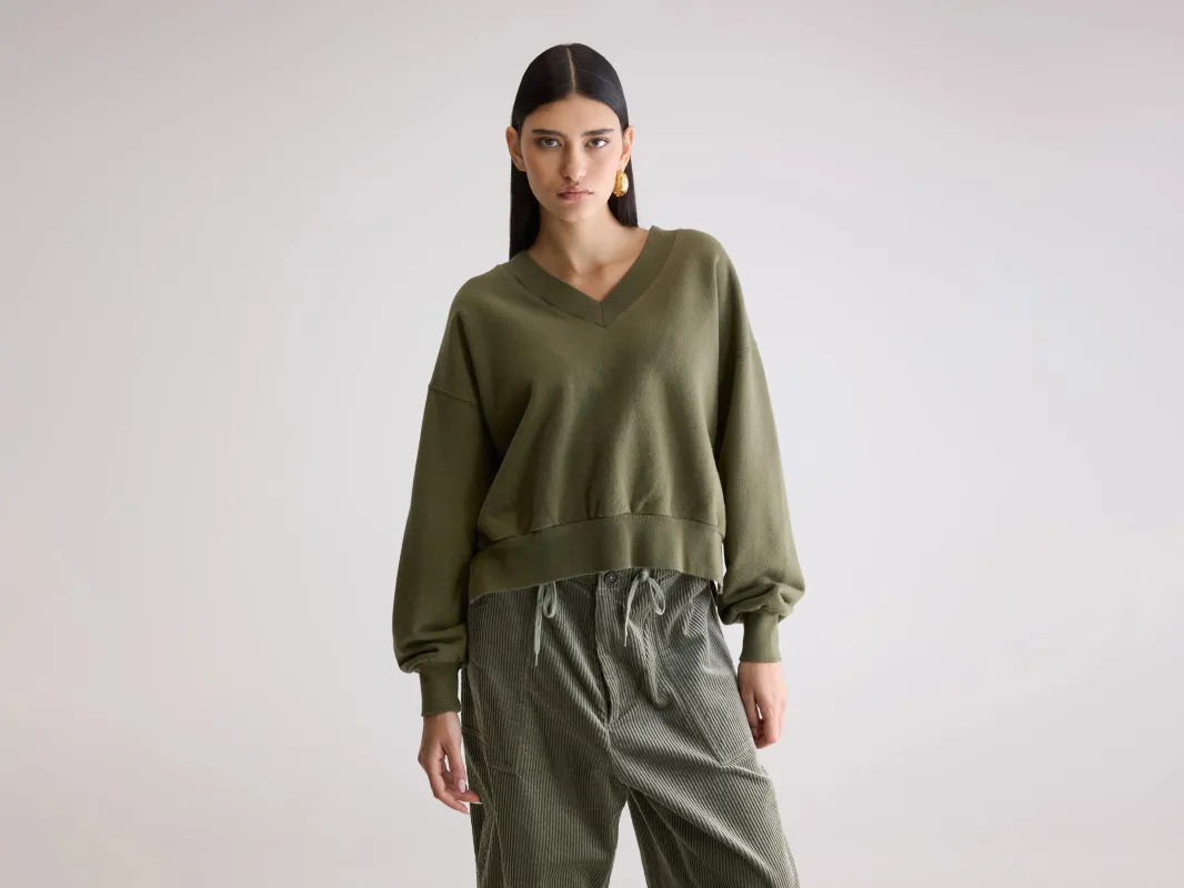 Varola v-neck sweatshirt (252 / W / OLIVE) made by Bellerose