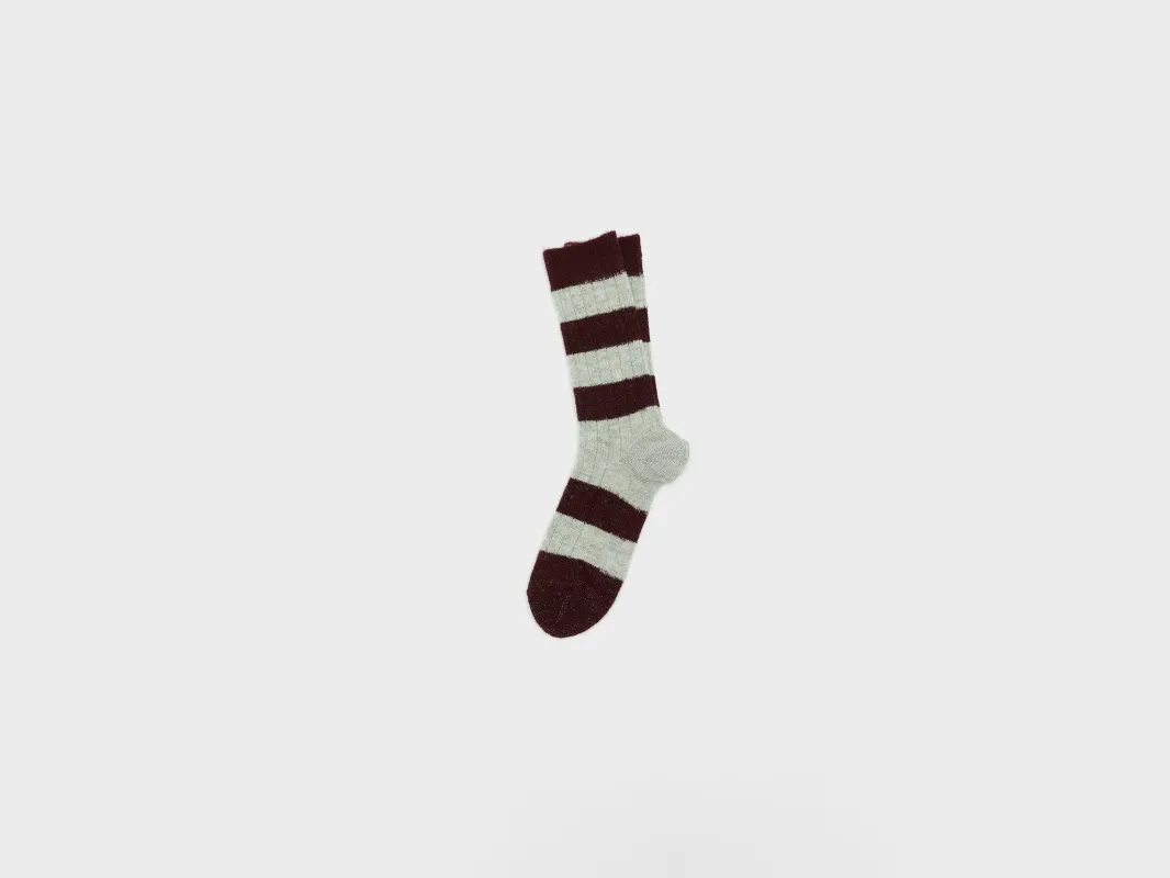 Bineau striped socks (252 / W / WINE) sold by Bellrose
