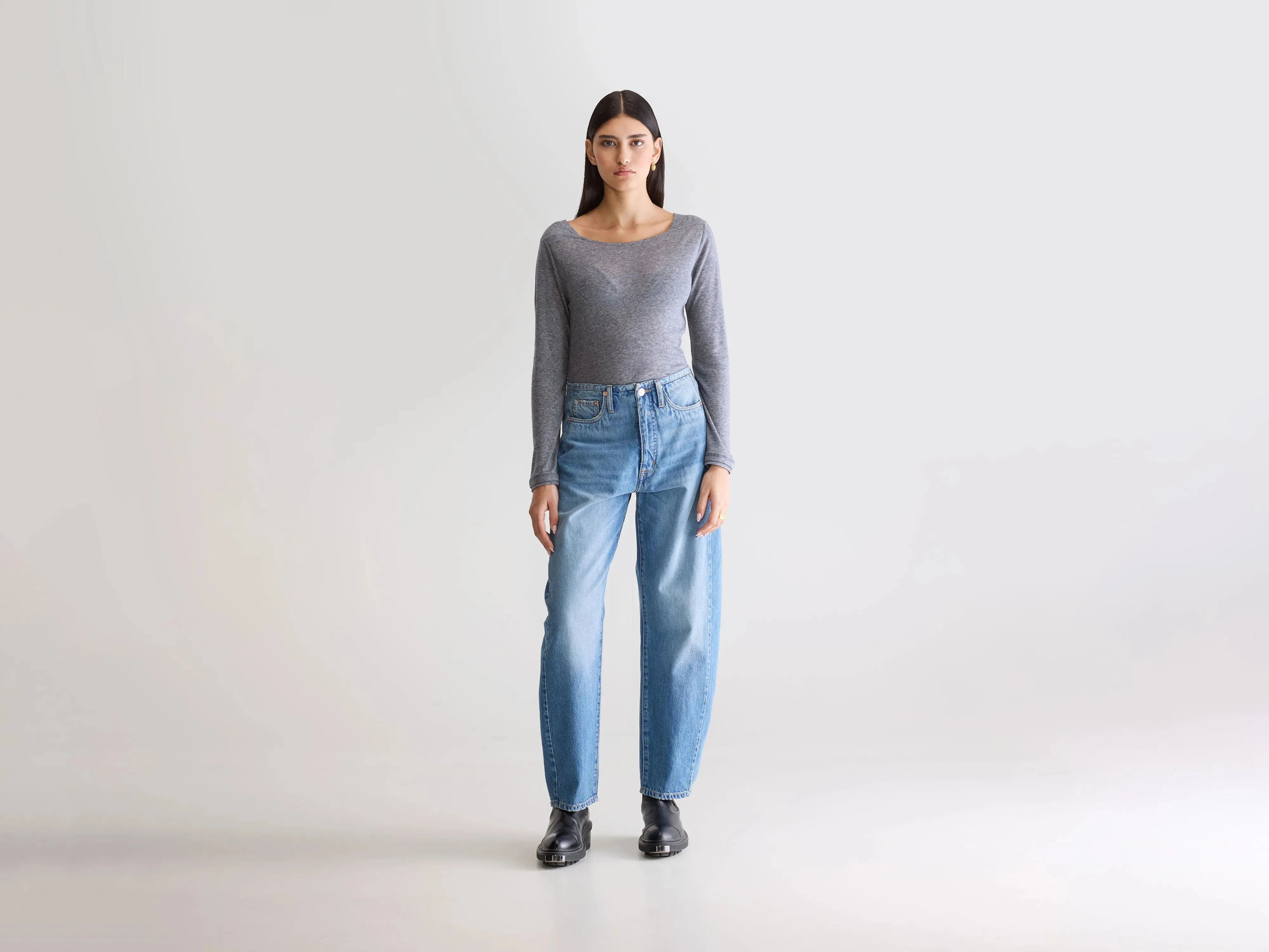 Denim N. 55 wide jeans (252 / W / USED BLUE) sold by Bellrose