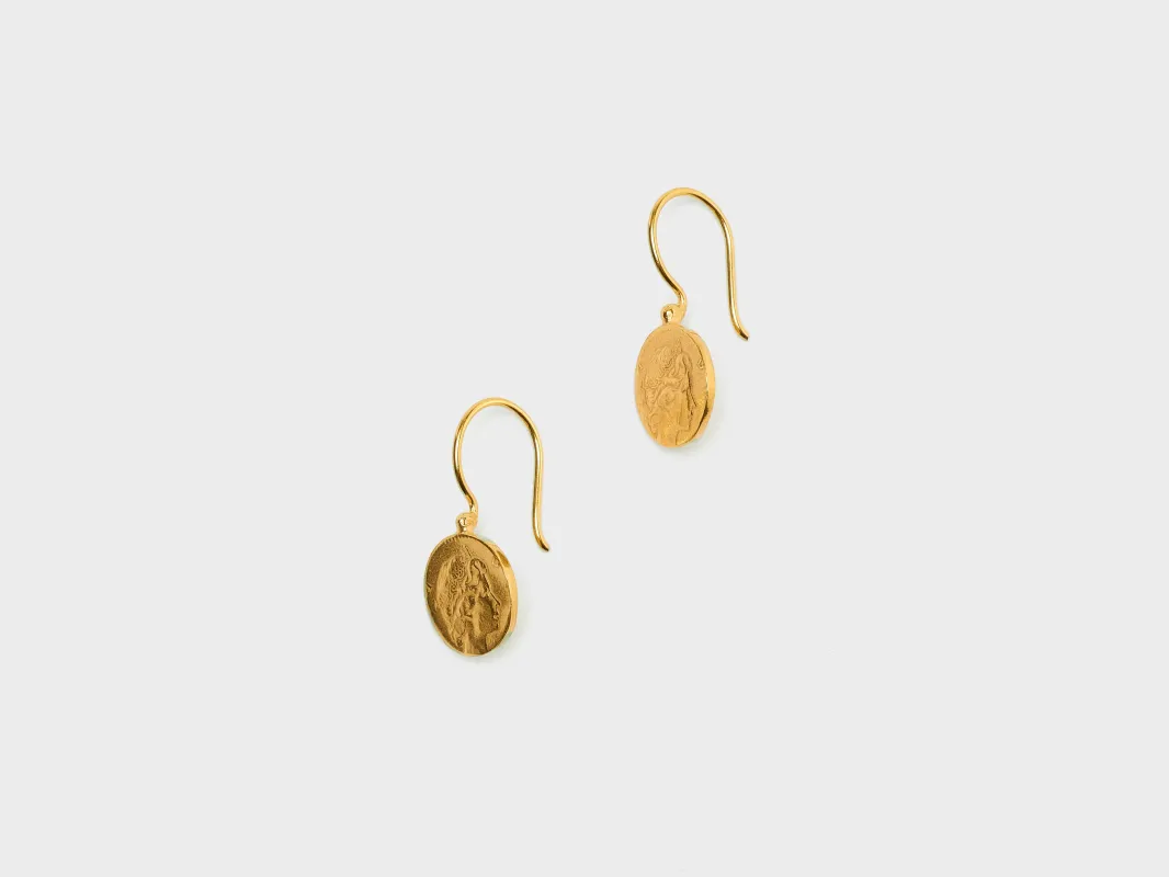 Queen Coin Earrings  (252 / W / GOLD) sold by Bellrose