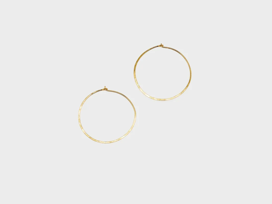 Large Hoop Earrings  (252 / W / GOLD) sold by Bellrose