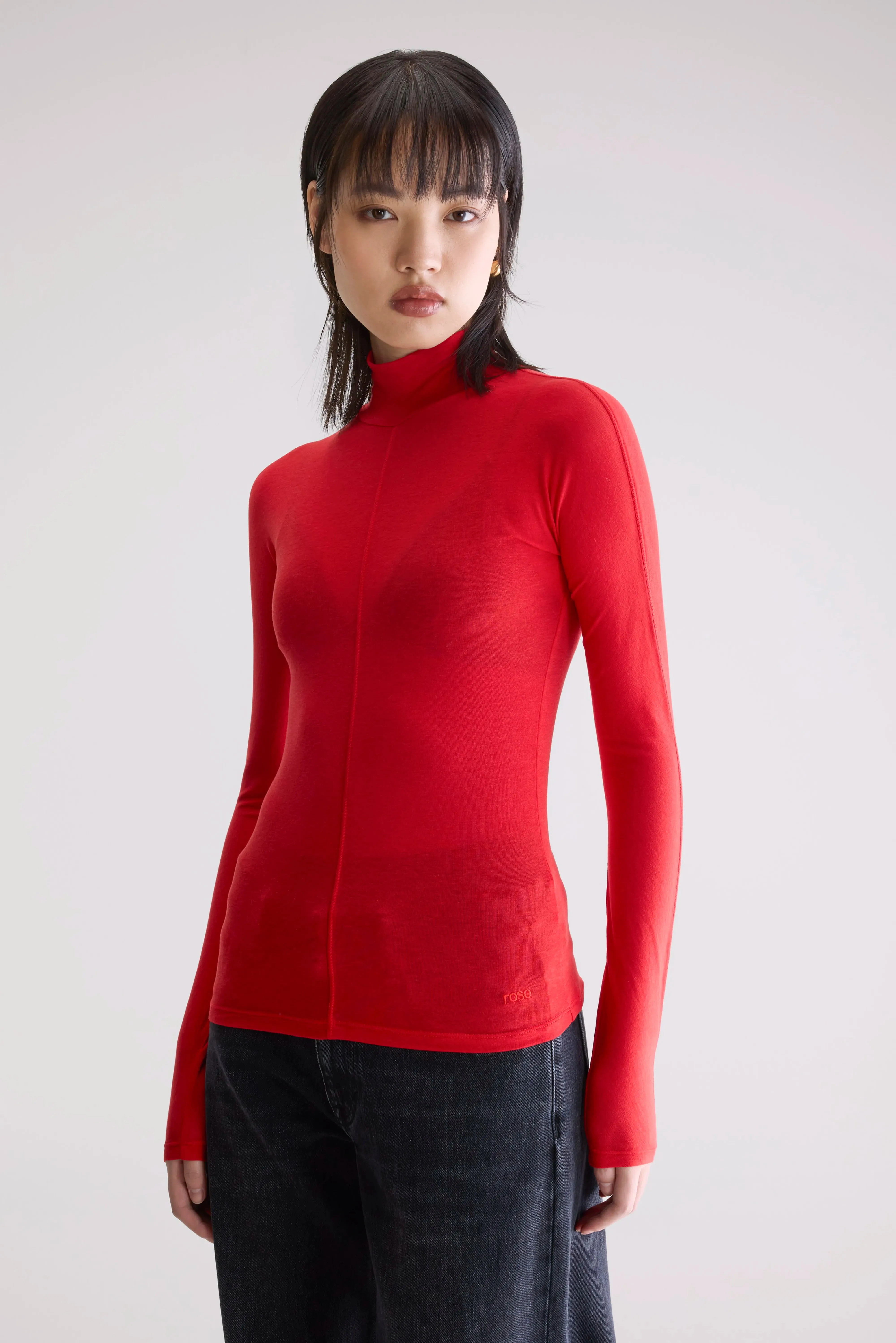 Flawy turtle neck t-shirt (252 / W / SANGUINE) sold by Bellrose product image thumbnail 2