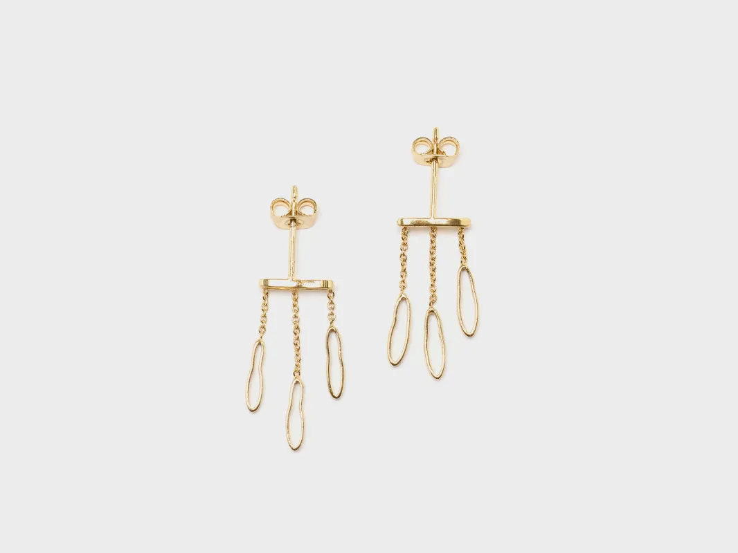 Songe Large Earrings  (252 / W / GOLD) sold by Bellrose