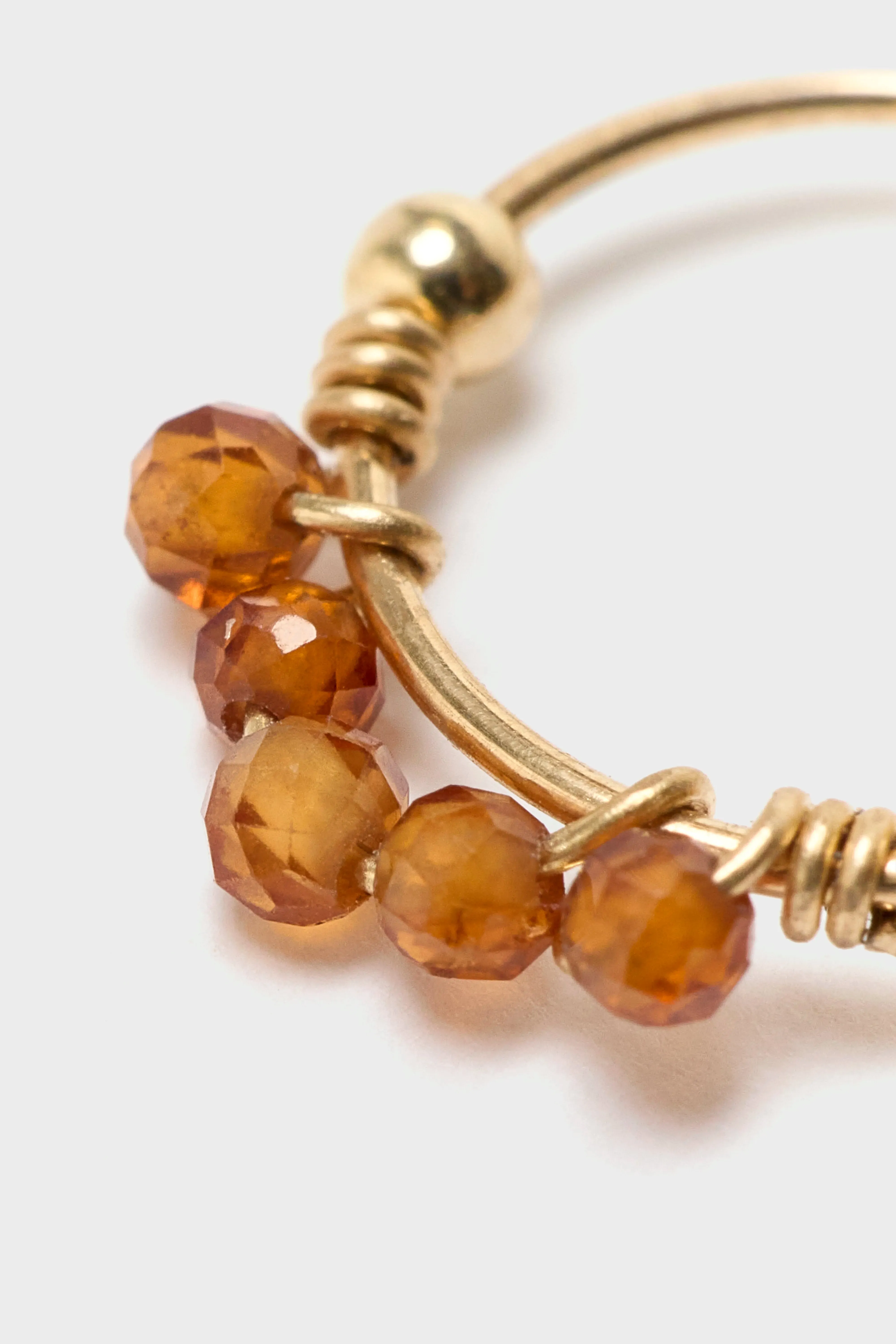 Priya Orange Hoop Earrings (252 / W / ORANGE) sold by Bellrose product image thumbnail 4