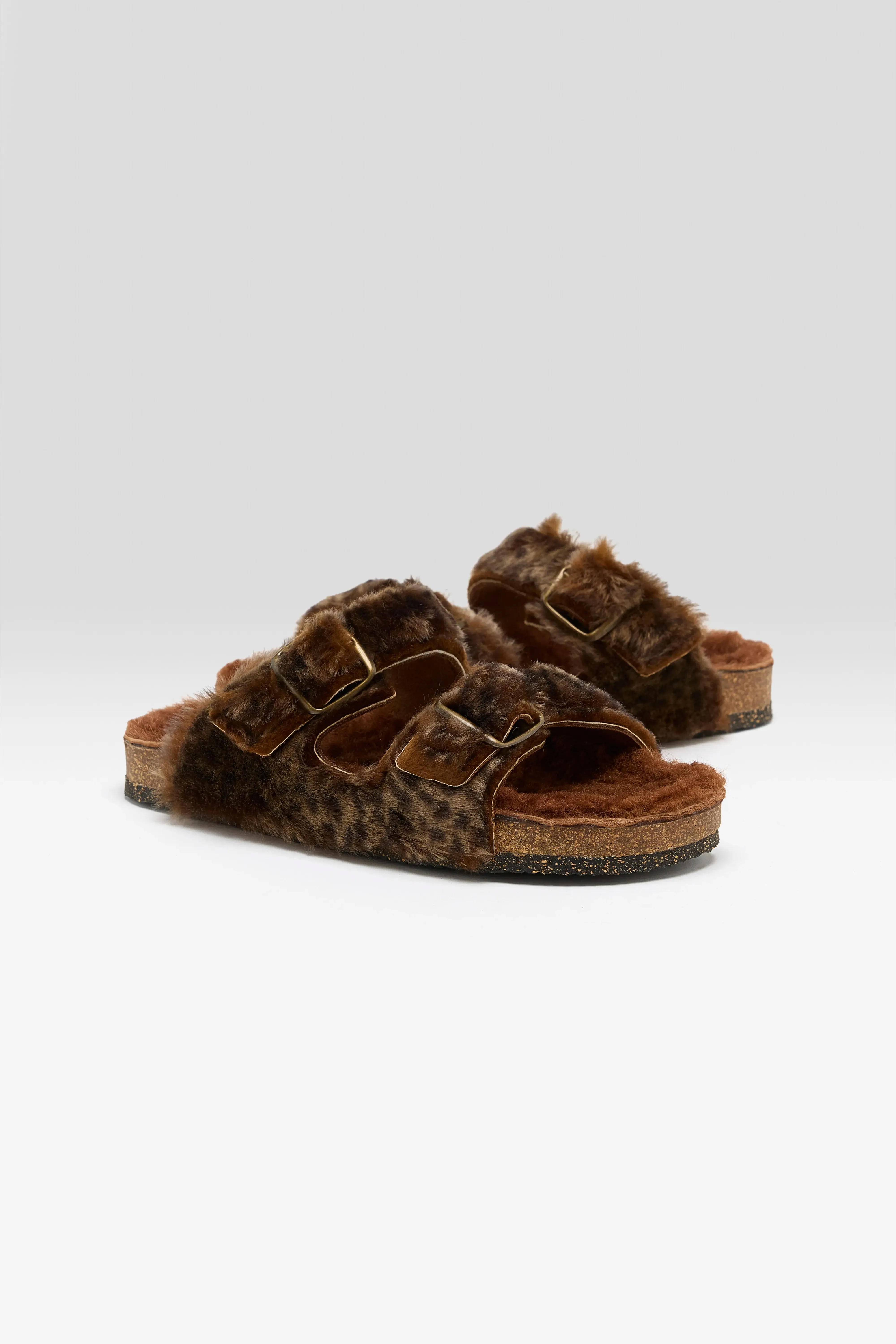 Leopard Sheepskin Sandals (252 / W / BROWN) sold by Bellrose product image thumbnail 3